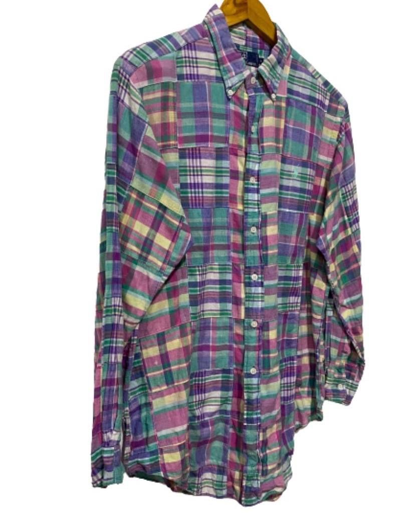 Flannel × Polo Ralph Lauren × Vintage 💥delete today💥Polo Ralph Lauren Pachwork Button Shirt Size US L / EU 52-54 / 3 - 4 Thumbnail
