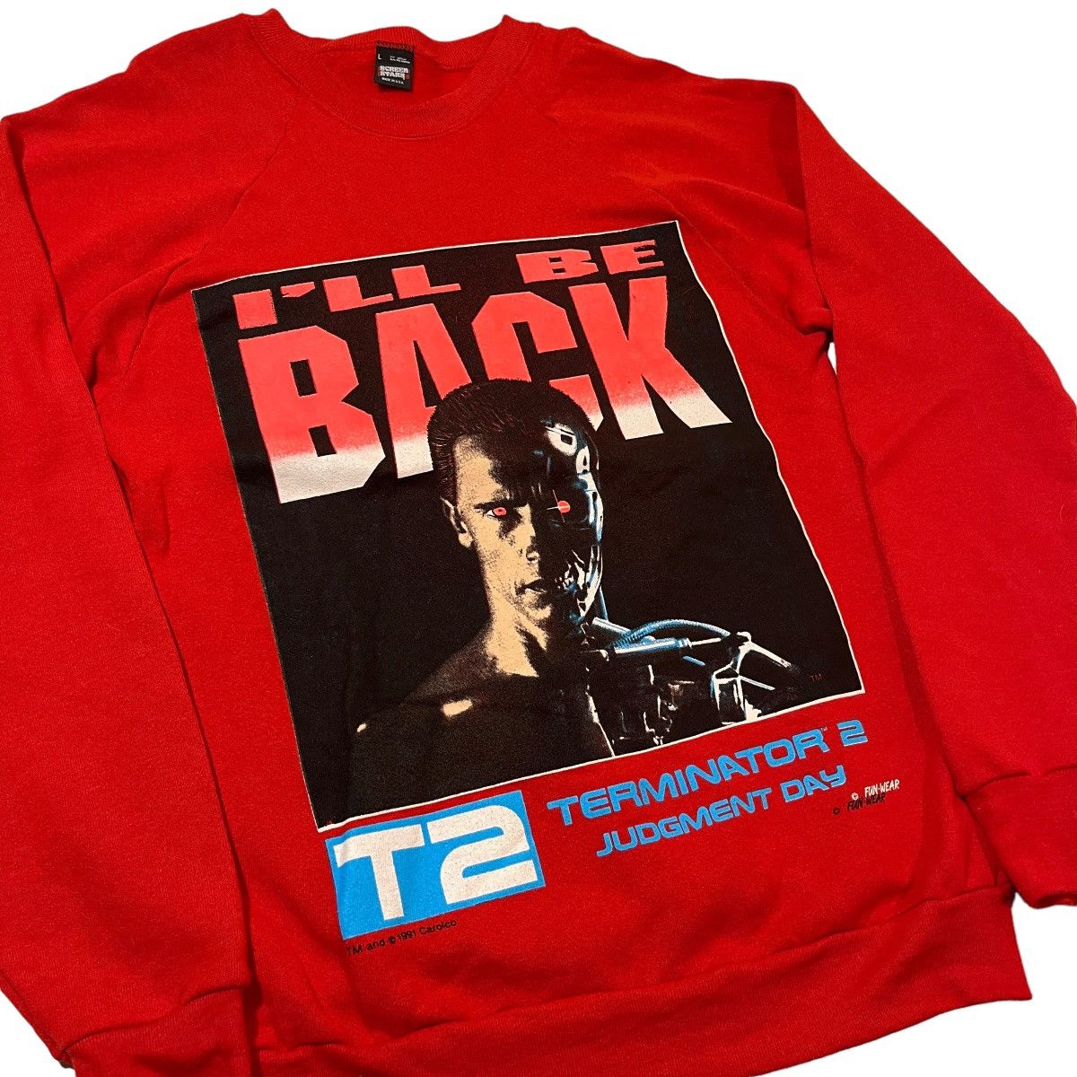 Vintage 1991 Terminator 2 Judgement Day Sweatshirt Size US L / EU 52-54 / 3 - 2 Thumbnail