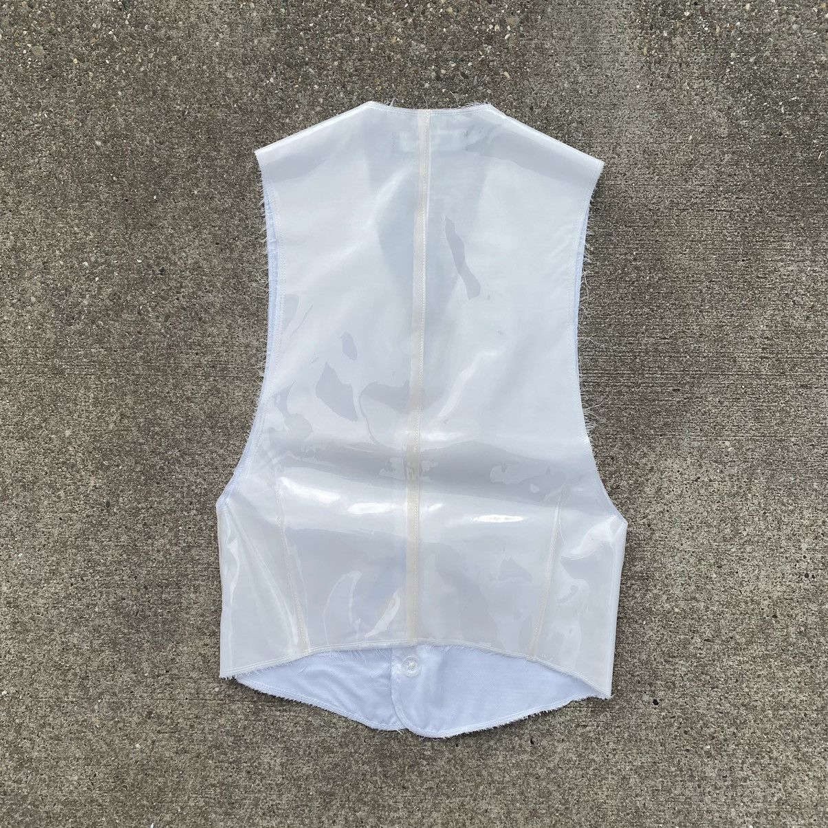 Raf Simons Raf Simons SS2021 Sample PVC Gilet White Size 40S - 4 Thumbnail