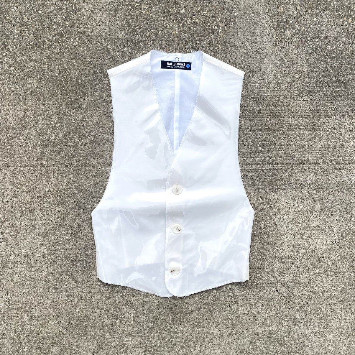 Raf Simons Raf Simons SS2021 Sample PVC Gilet White Size 40S - 1 Thumbnail