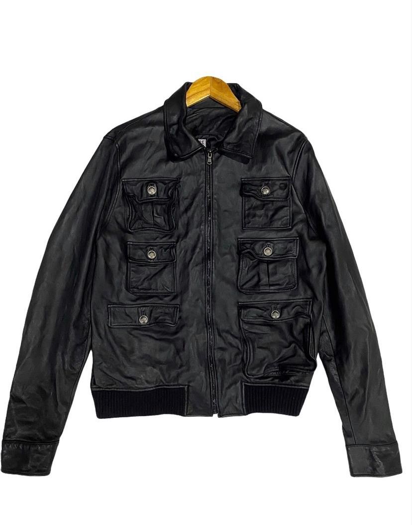 Japanese Brand × Seditionaries × Vintage 💥Best offer💥🧨Korean six pocket Tactical Leather Jacket Size US L / EU 52-54 / 3 - 6 Thumbnail