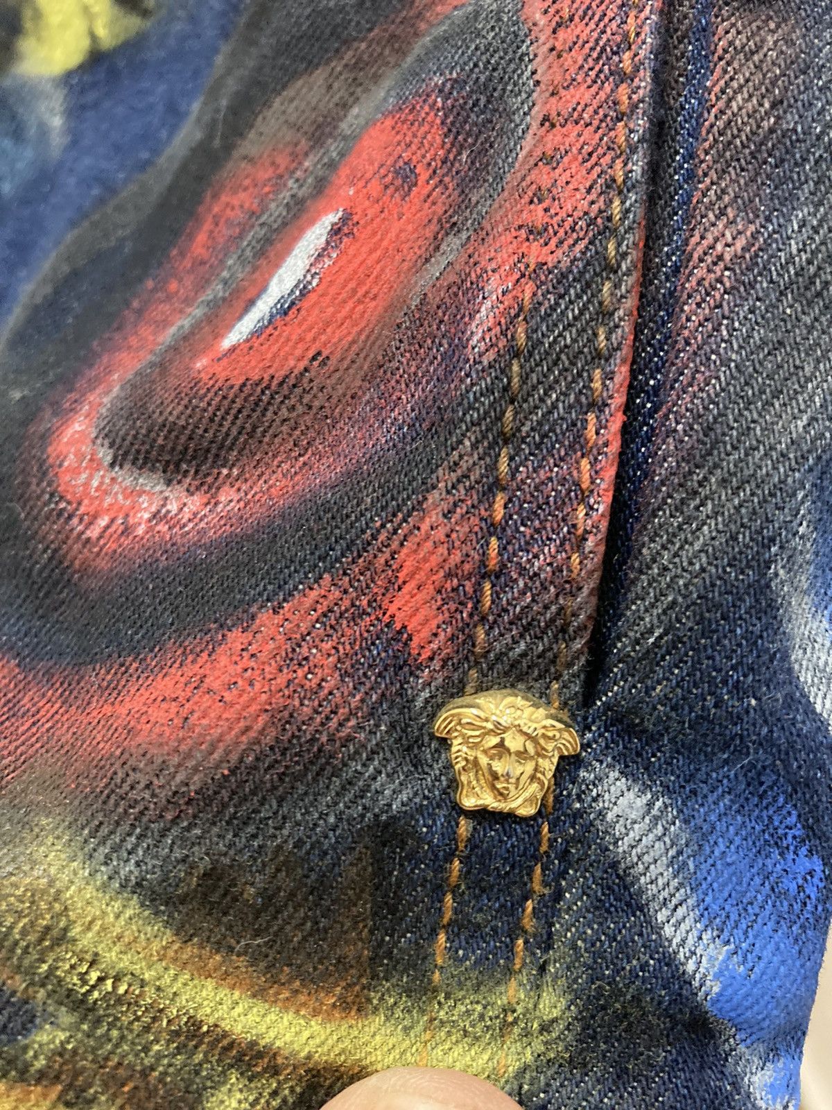 Versace VERSACE MAINLINE RARE HAND PAINTED JACKET Size US M / EU 48-50 / 2 - 7 Thumbnail