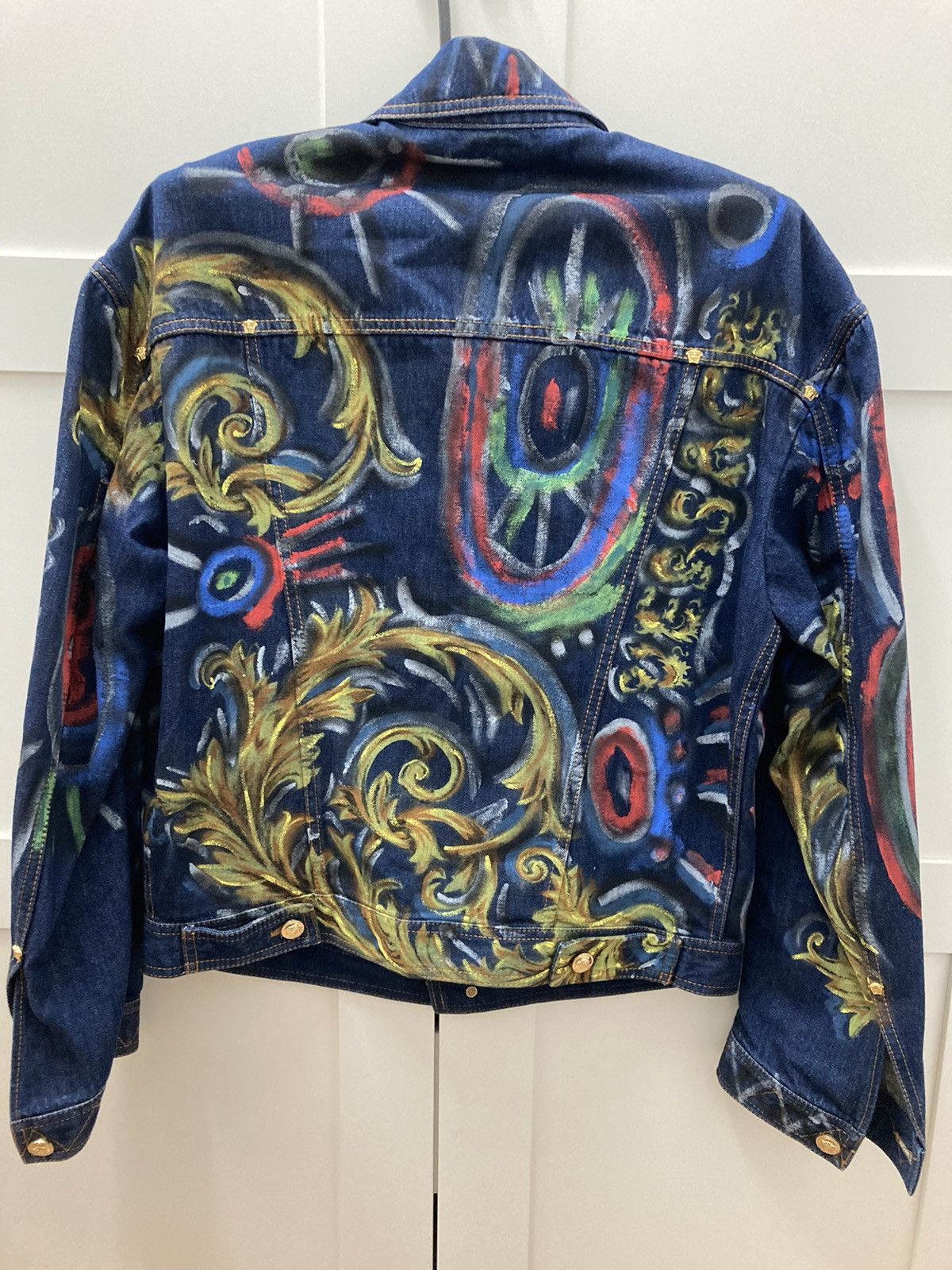 Versace VERSACE MAINLINE RARE HAND PAINTED JACKET Size US M / EU 48-50 / 2 - 15 Thumbnail