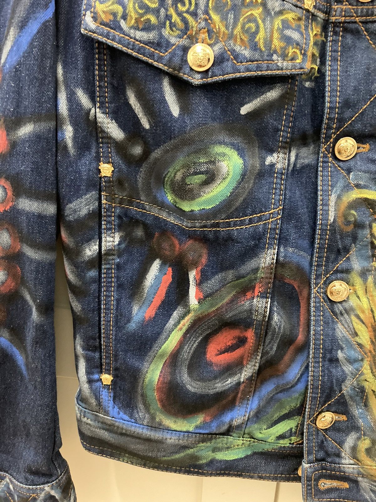 Versace VERSACE MAINLINE RARE HAND PAINTED JACKET Size US M / EU 48-50 / 2 - 10 Thumbnail