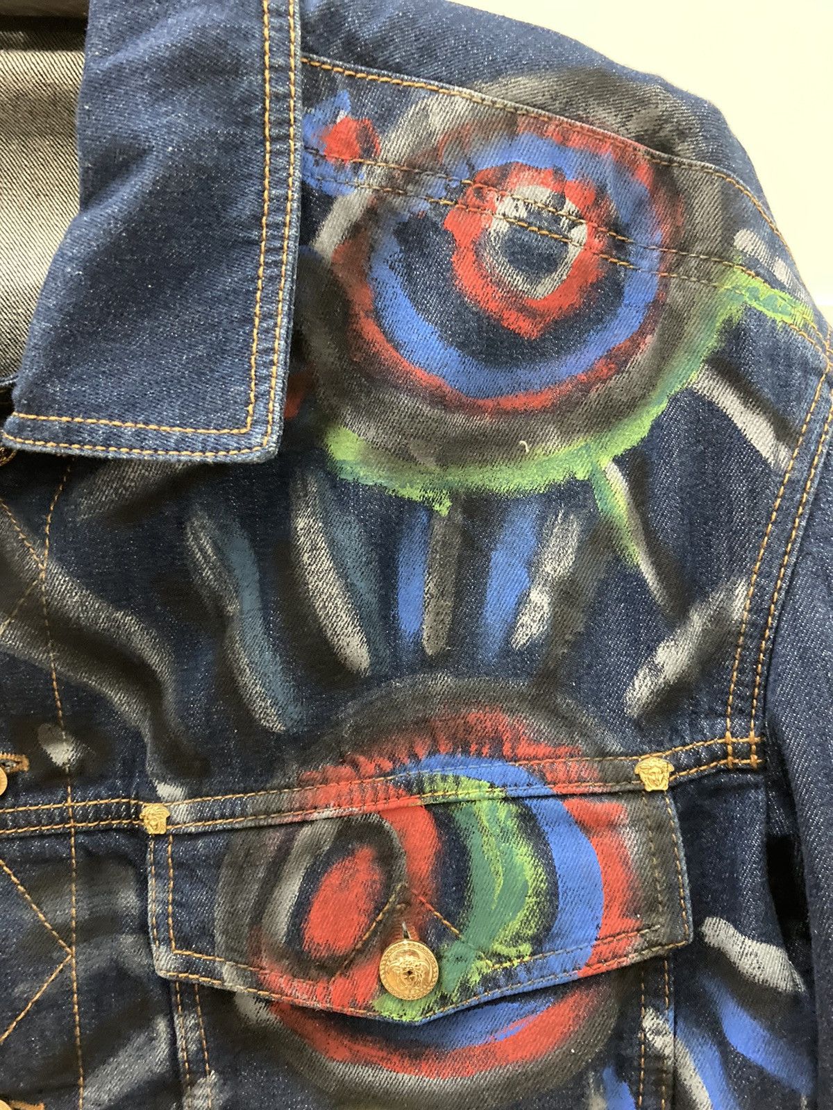 Versace VERSACE MAINLINE RARE HAND PAINTED JACKET Size US M / EU 48-50 / 2 - 8 Thumbnail
