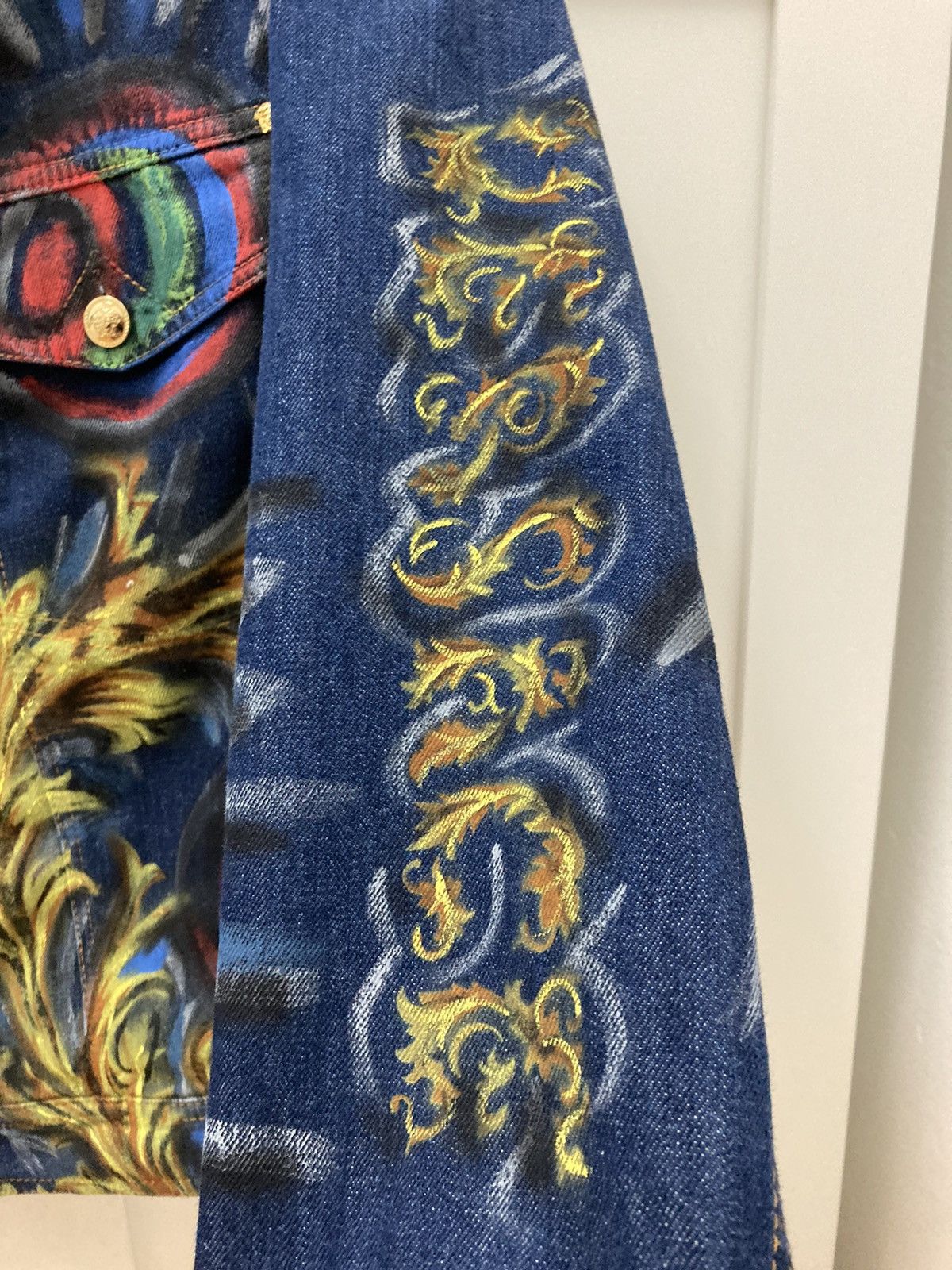 Versace VERSACE MAINLINE RARE HAND PAINTED JACKET Size US M / EU 48-50 / 2 - 14 Thumbnail