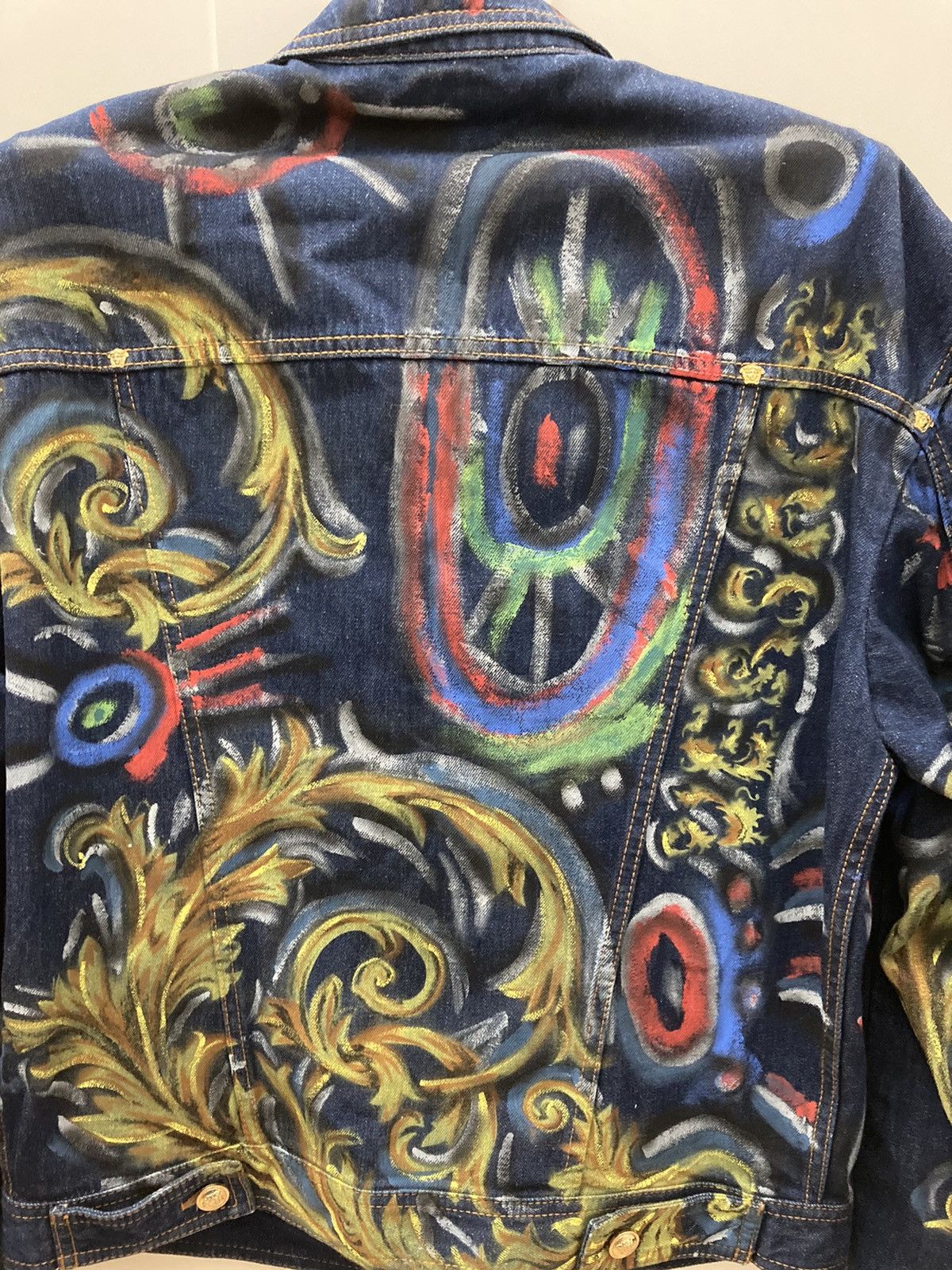 Versace VERSACE MAINLINE RARE HAND PAINTED JACKET Size US M / EU 48-50 / 2 - 16 Thumbnail