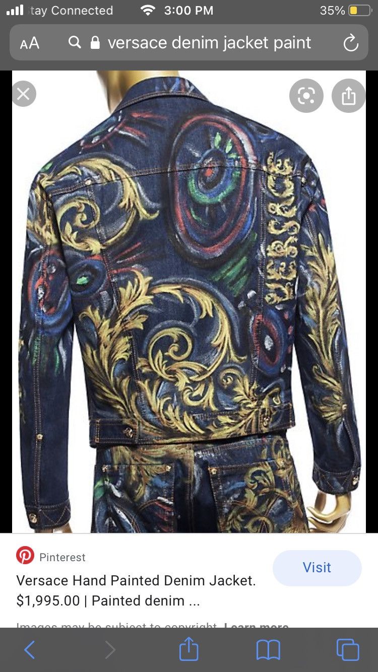 Versace VERSACE MAINLINE RARE HAND PAINTED JACKET Size US M / EU 48-50 / 2 - 2 Thumbnail