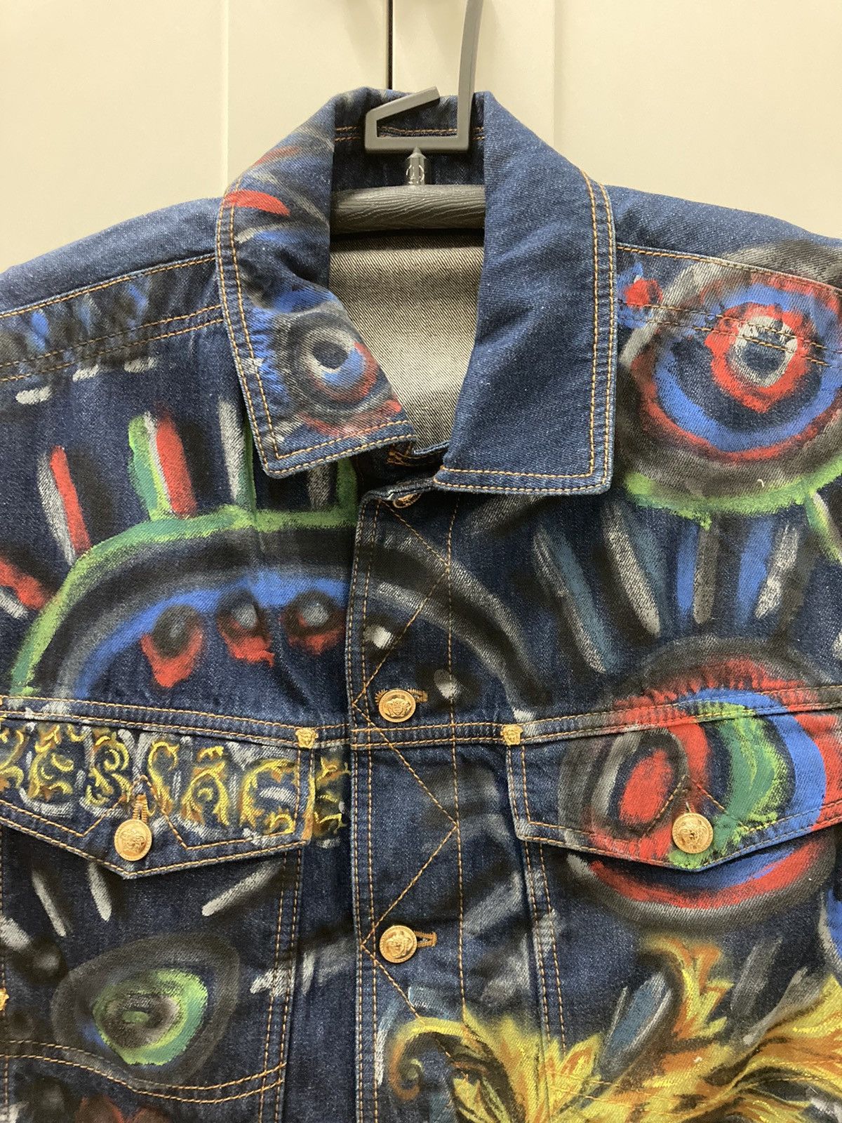Versace VERSACE MAINLINE RARE HAND PAINTED JACKET Size US M / EU 48-50 / 2 - 3 Thumbnail