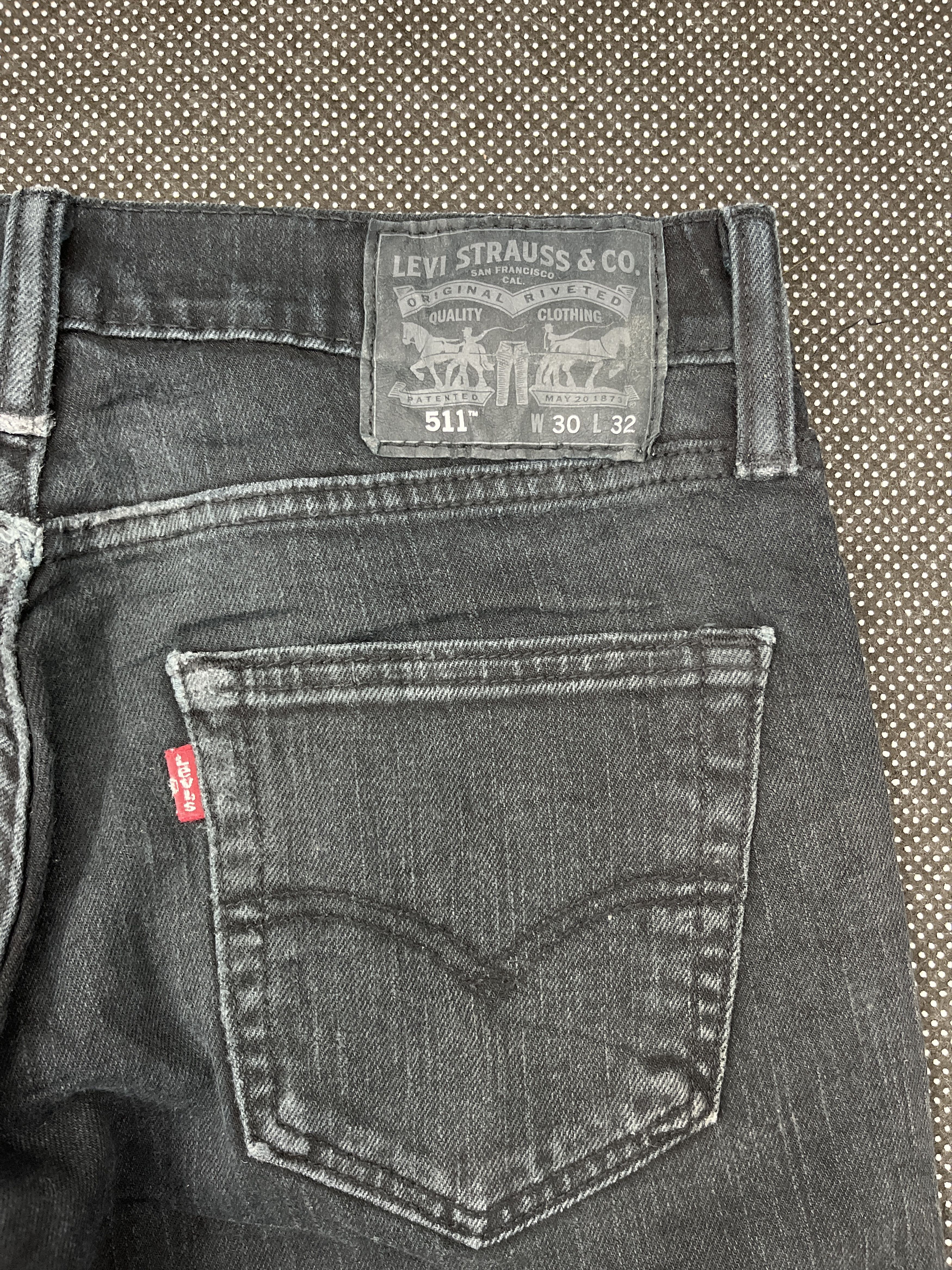 Levi's × Vintage Vintage Levis 511 Slim Fit Black Jeans - J052 Size US 30 / EU 46 - 10 Thumbnail
