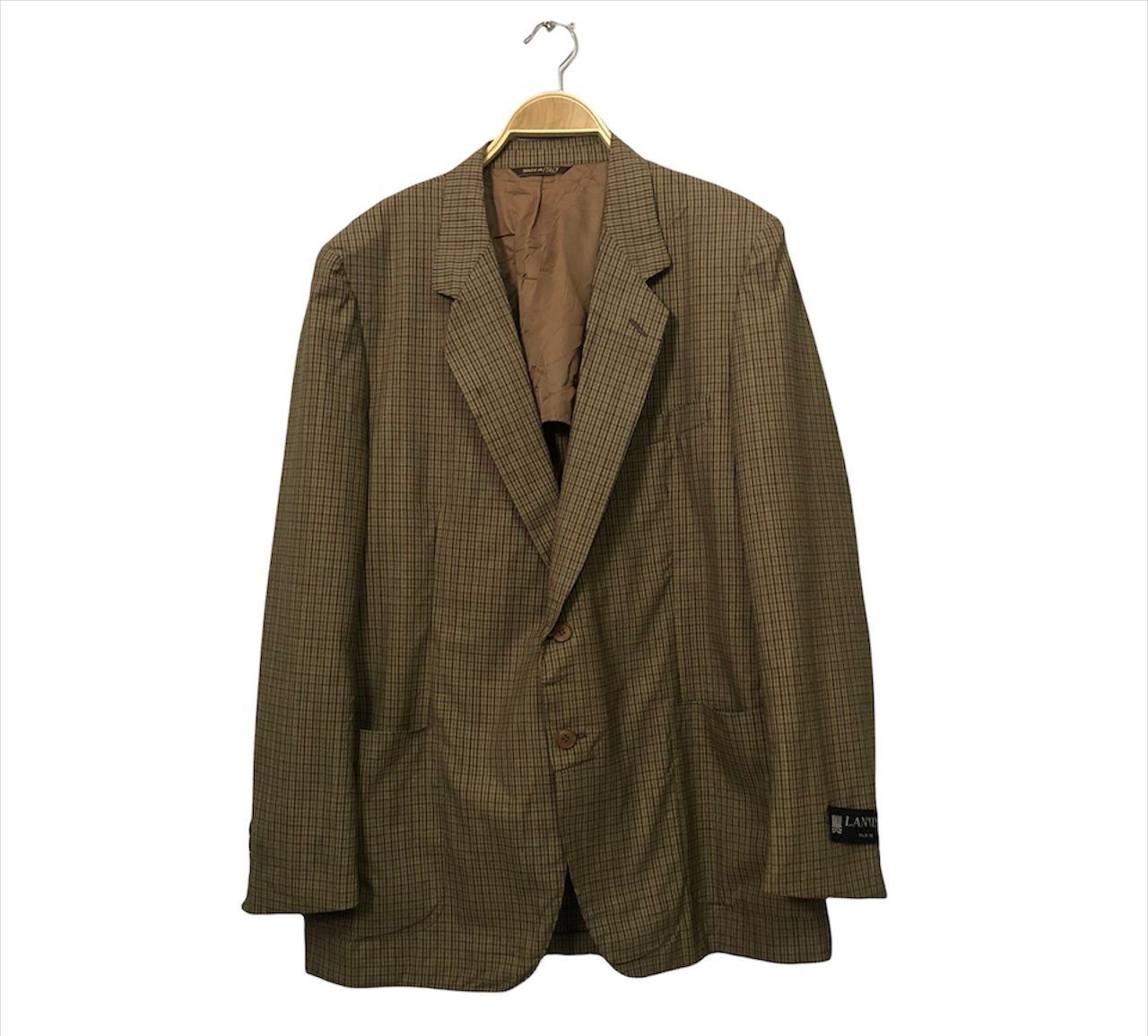 Vintage Vintage Lanvin Paris Plaid Blazer Coat Jacket Size US L / EU 52-54 / 3 - 1 Thumbnail
