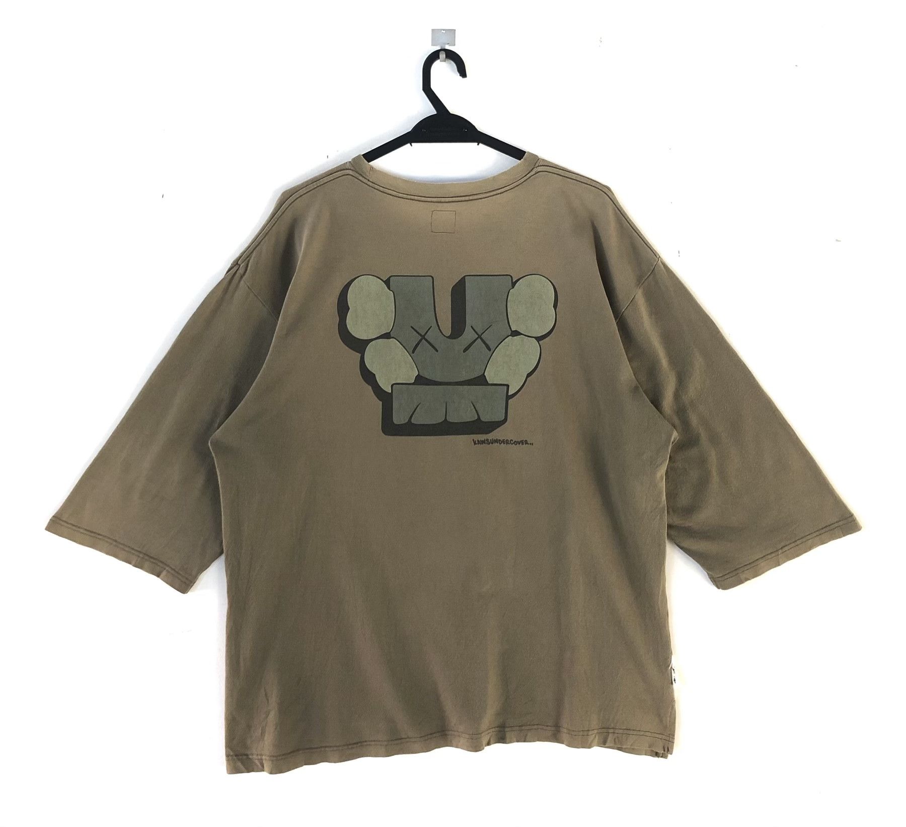 RARE🔥DISTRESSED SS01 KAWS UNDERCOVER O.F 3/4 SLEEVES SHIRT