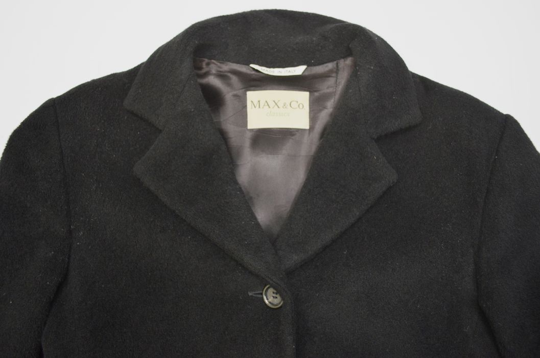 Designer Max&Co Black Wool Cashmere Long Coat Made In Italy | Grailed