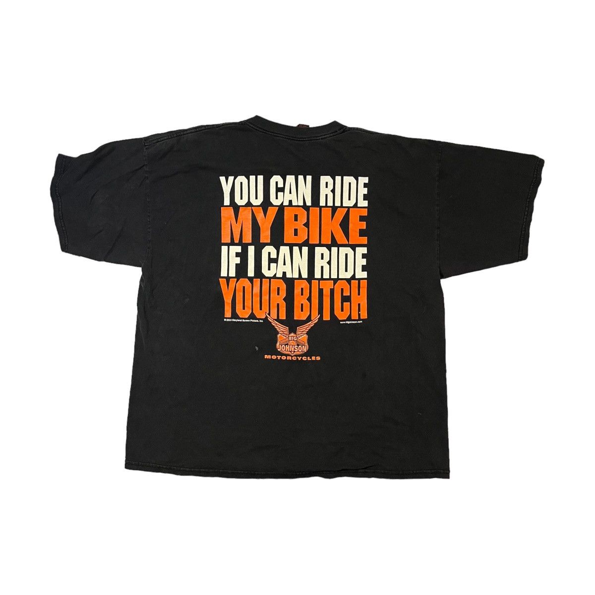 Vintage 2003 Big Johnson You Can Ride My Bike Tee Size US XXL / EU 58 / 5 - 2 Thumbnail