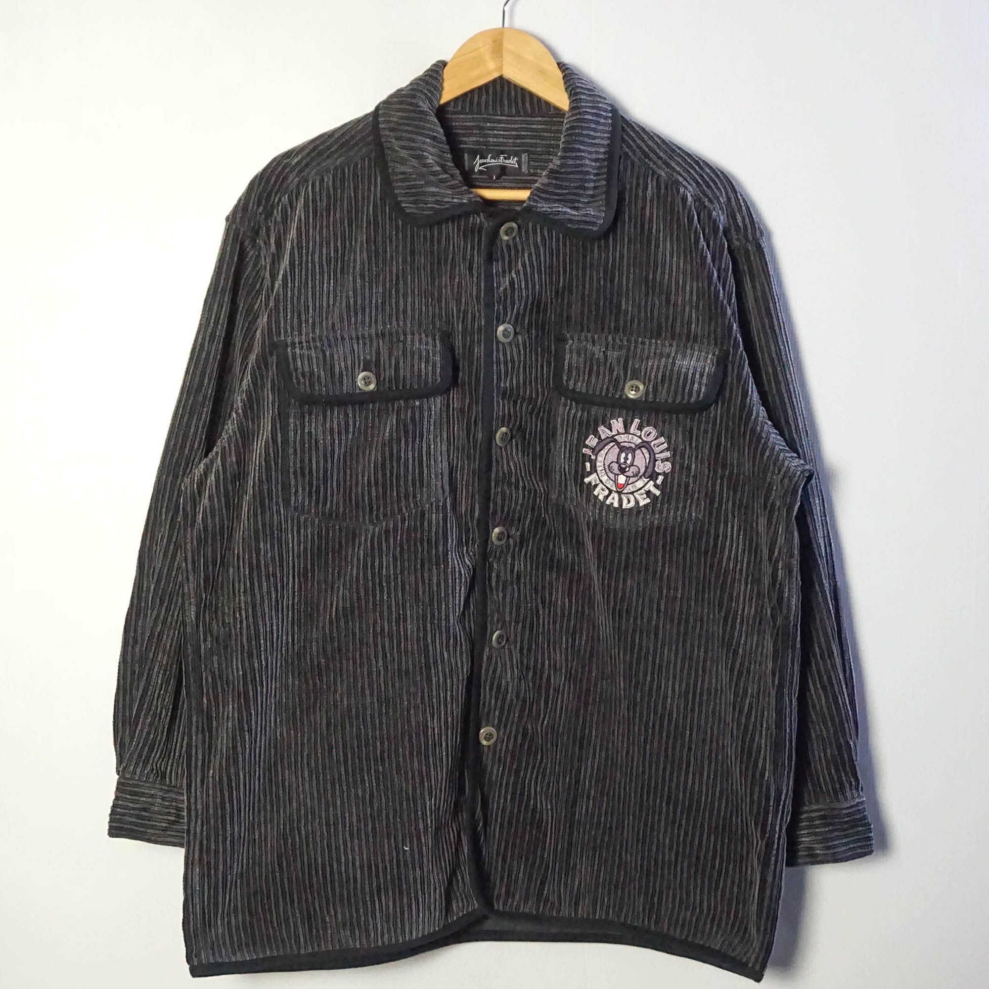 Japanese Brand JEAN LOUIS FRADET Oversized Corduroy Shirt Size US XXL / EU 58 / 5 - 13 Thumbnail