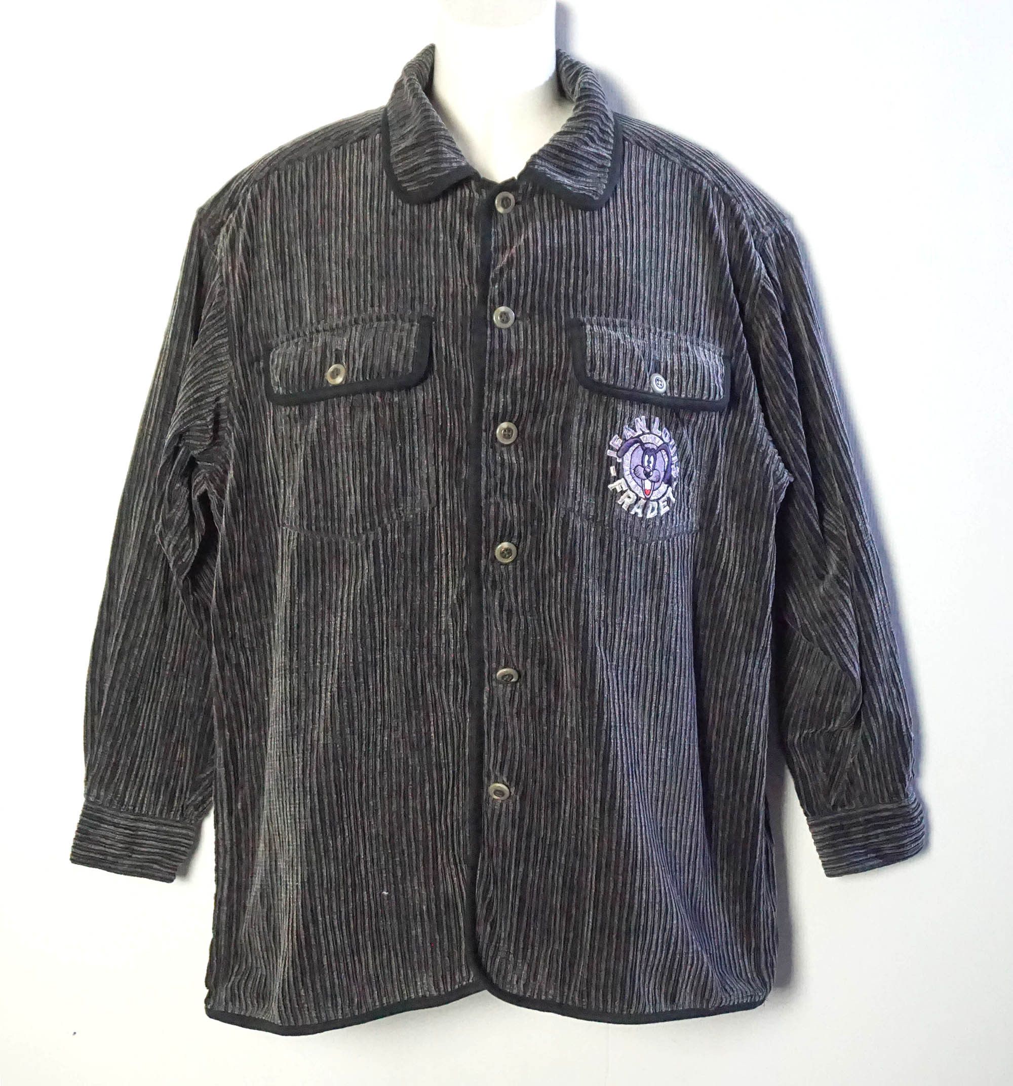 Japanese Brand JEAN LOUIS FRADET Oversized Corduroy Shirt Size US XXL / EU 58 / 5 - 1 Thumbnail