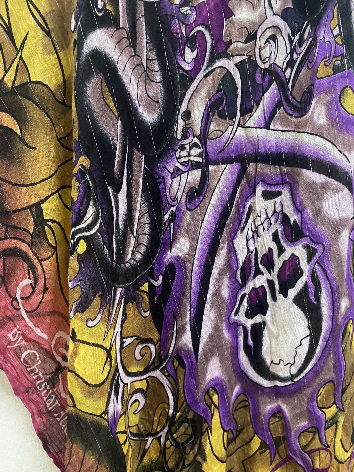 Art Comes First × Ed Hardy Ed Hardy by Christian Audigier Scarf Size ONE SIZE - 8 Thumbnail