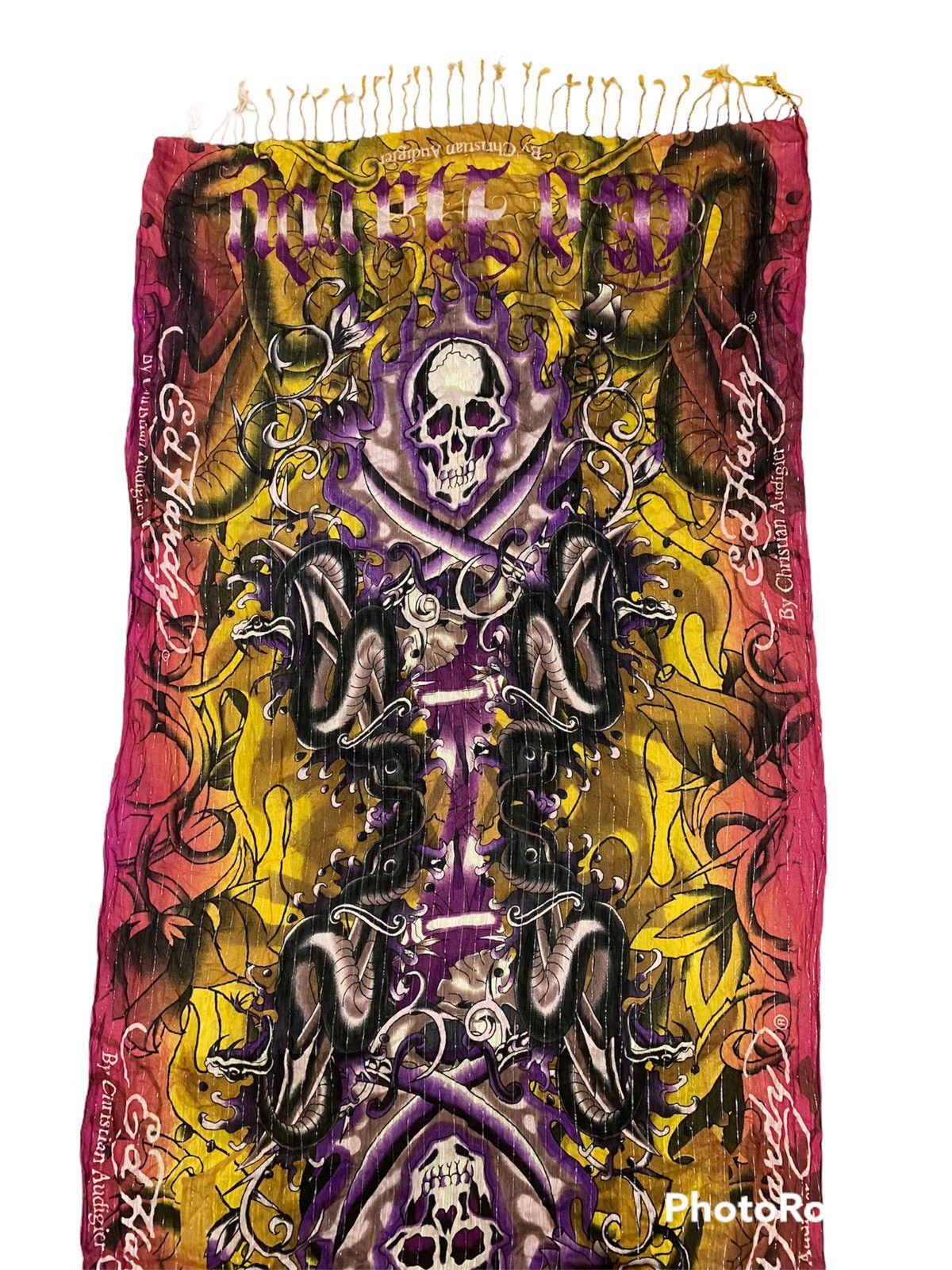 Art Comes First × Ed Hardy Ed Hardy by Christian Audigier Scarf Size ONE SIZE - 6 Thumbnail