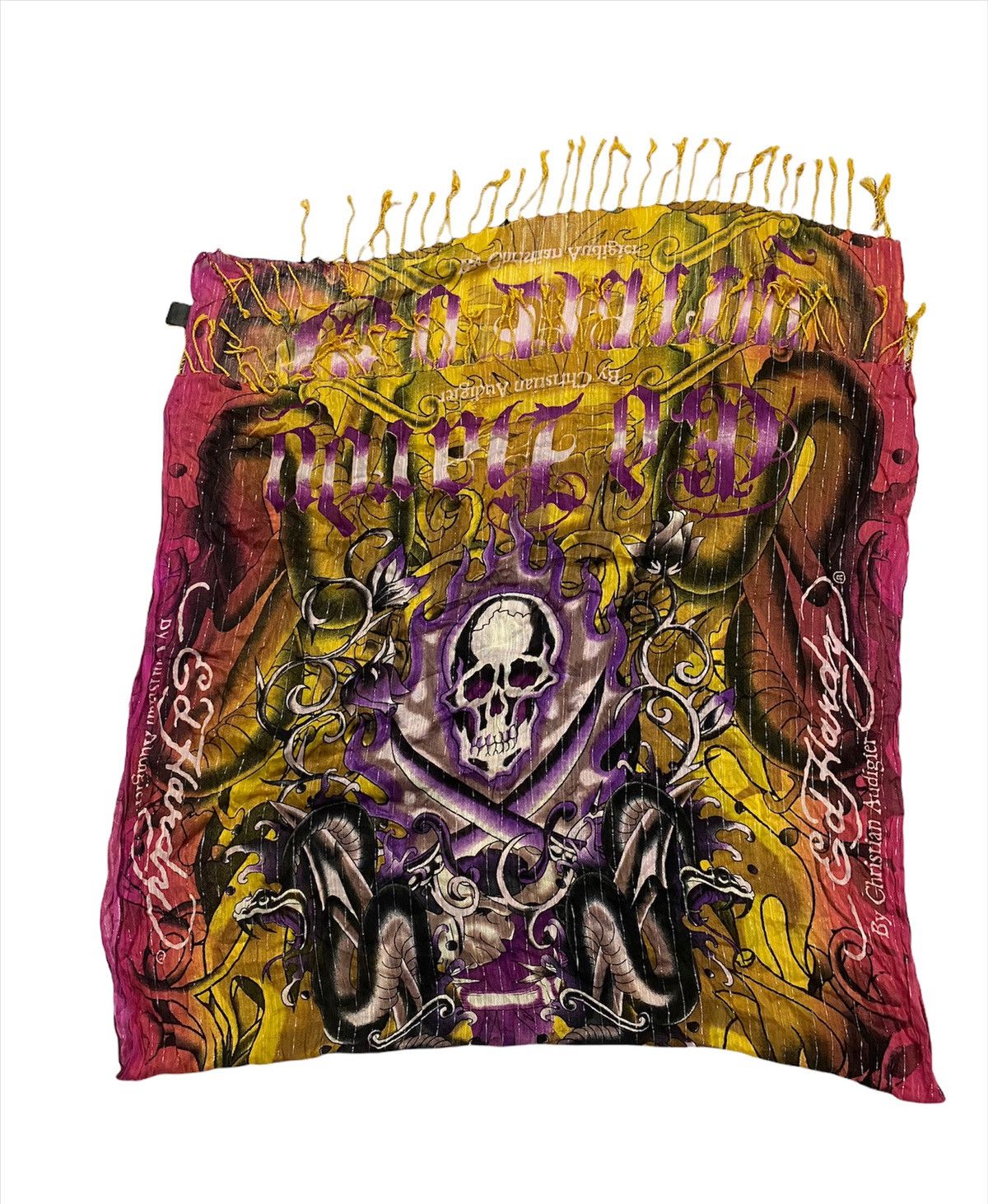 Art Comes First × Ed Hardy Ed Hardy by Christian Audigier Scarf Size ONE SIZE - 4 Thumbnail