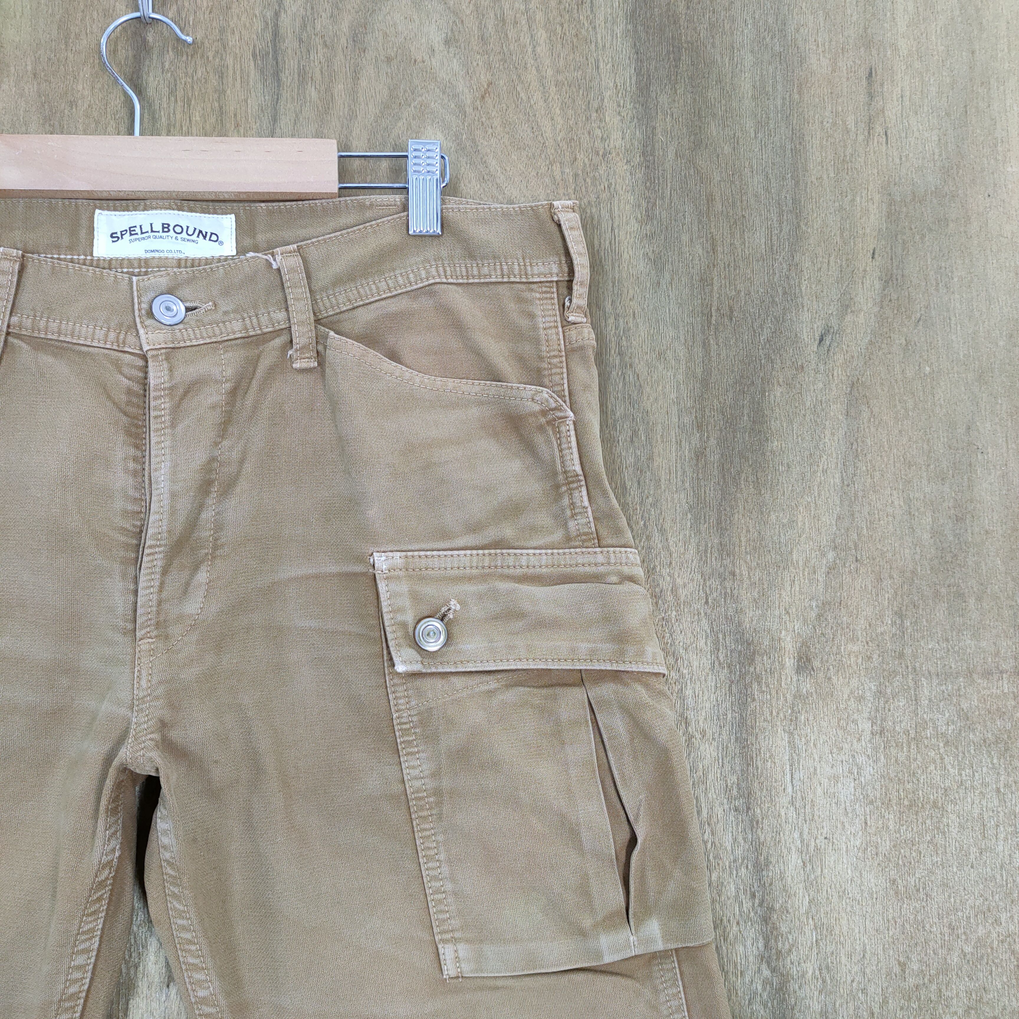 Spellbound VINTAGE SPELLBOUND FADED BROWN CARGO PANTS Size US 33 - 7 Thumbnail