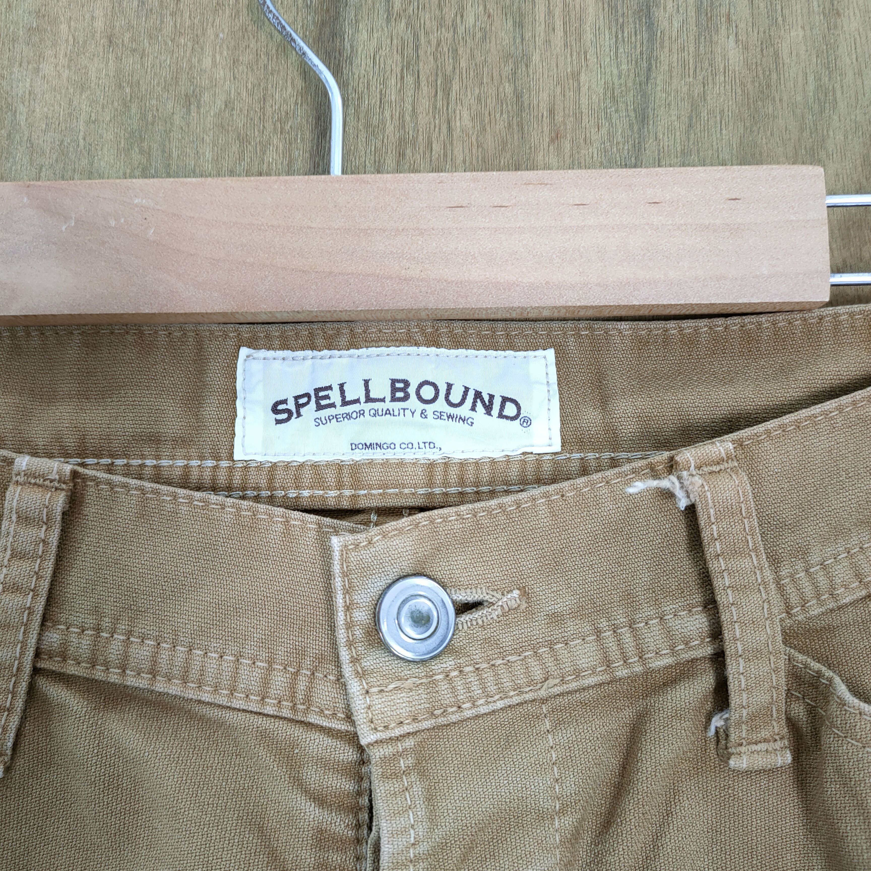 Spellbound VINTAGE SPELLBOUND FADED BROWN CARGO PANTS Size US 33 - 3 Thumbnail