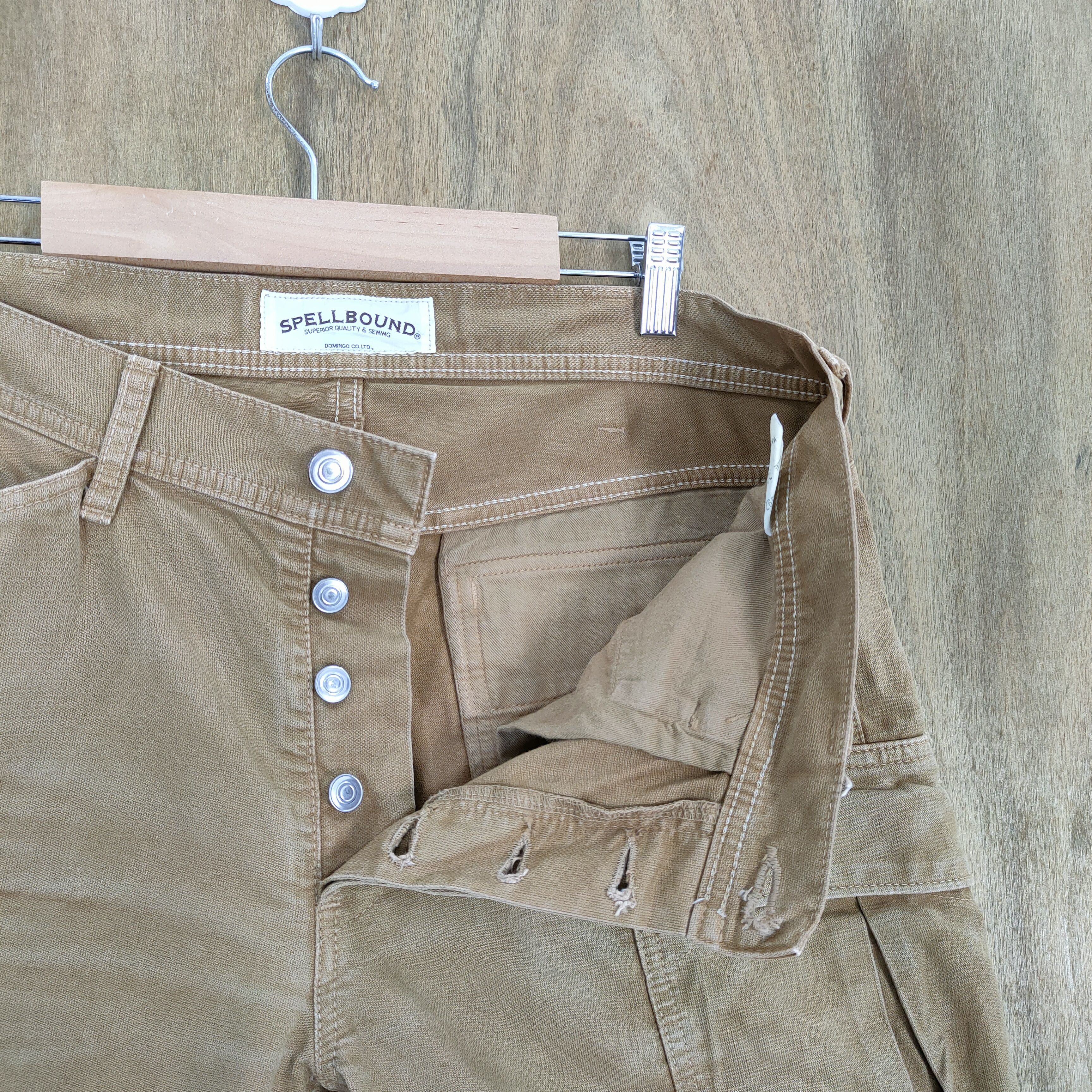 Spellbound VINTAGE SPELLBOUND FADED BROWN CARGO PANTS Size US 33 - 11 Thumbnail