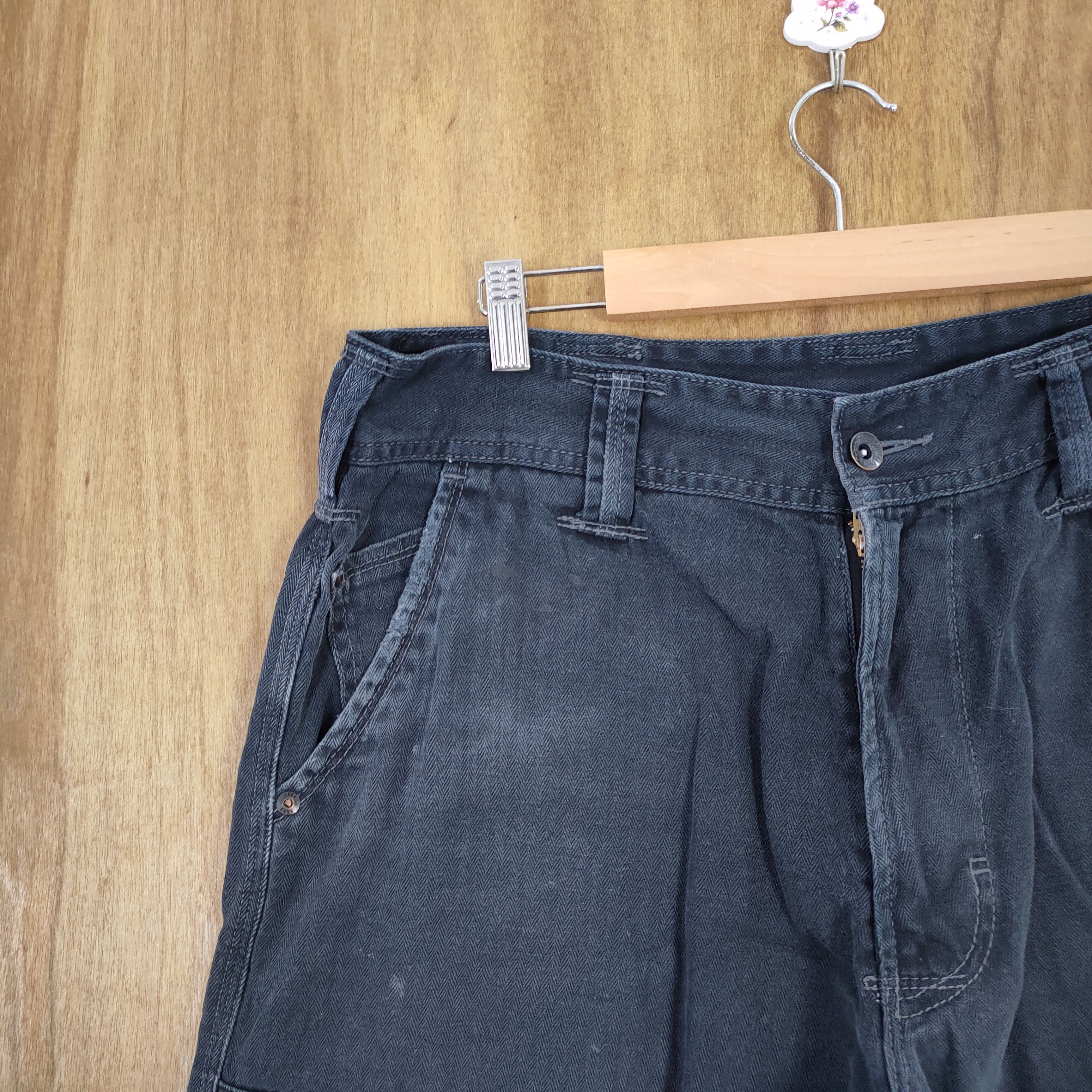 Japanese Brand VINTAGE EVENRIVER FADED WORKWEAR BAGGY CARGO PANTS Size US 36 / EU 52 - 6 Thumbnail