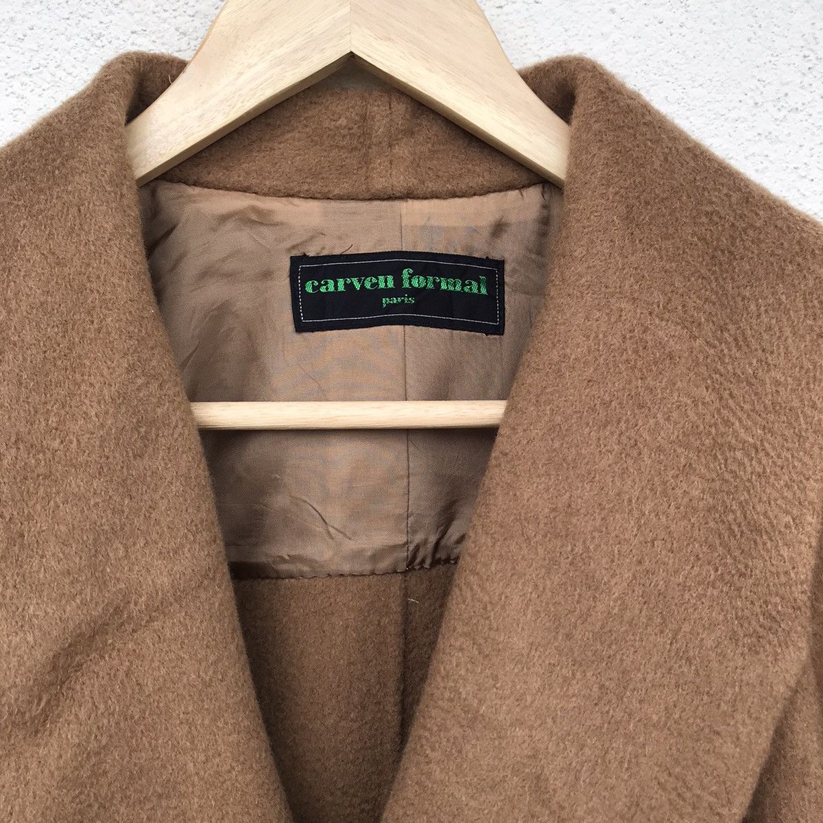Carven × Vintage Vintage Carven Paris Camel wool dark brown double breasted Size US L / EU 52-54 / 3 - 4 Thumbnail