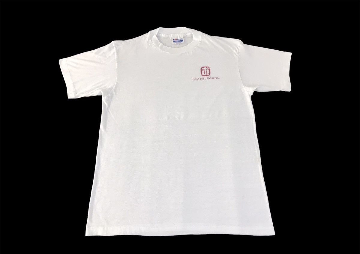 Hanes 90s Hanes 50/50 Vista Hill Hospital Tee Printed Logo Size US M / EU 48-50 / 2 - 1 Thumbnail