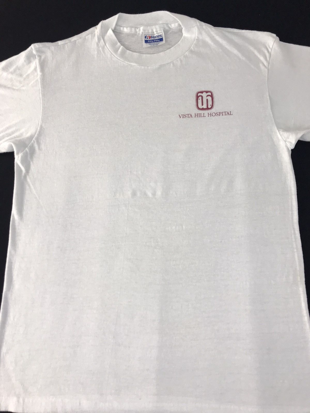 Hanes 90s Hanes 50/50 Vista Hill Hospital Tee Printed Logo Size US M / EU 48-50 / 2 - 2 Thumbnail