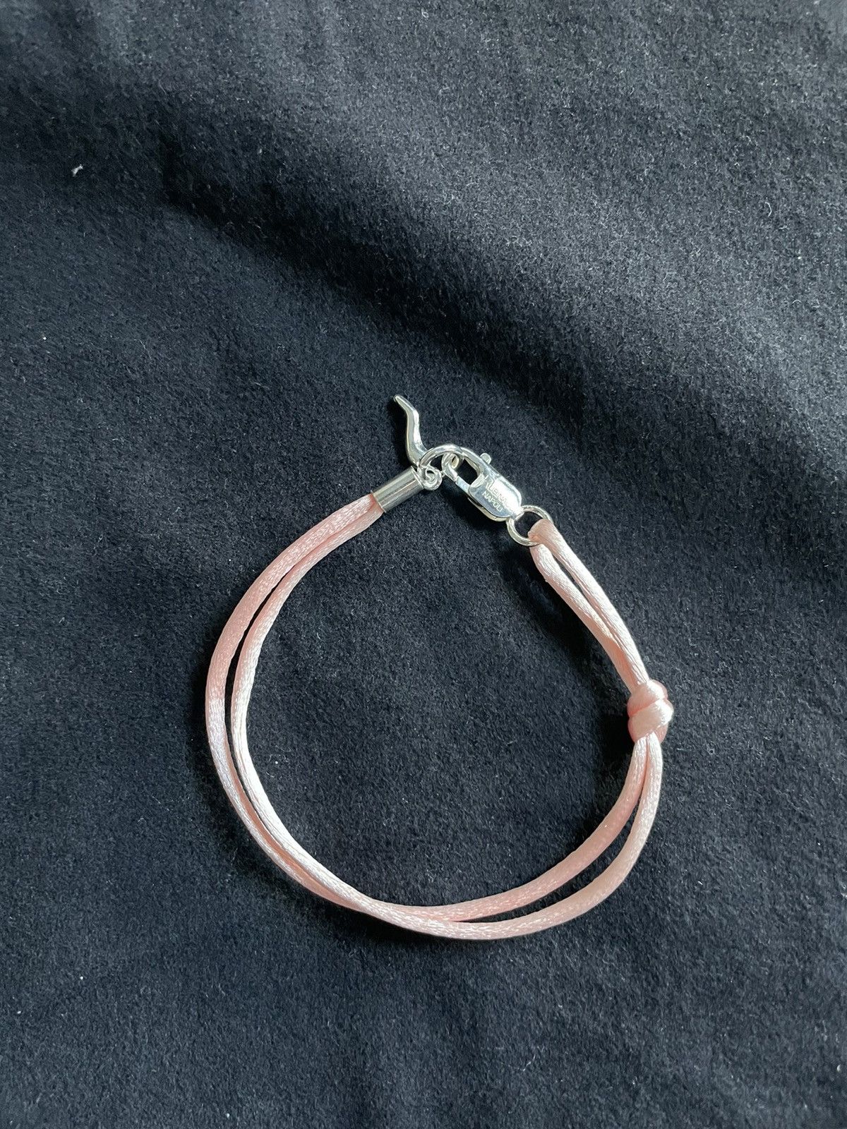 Rubinacci Pink Silk and Sterling Silver Bracelet Nepoli Size ONE SIZE - 4 Thumbnail