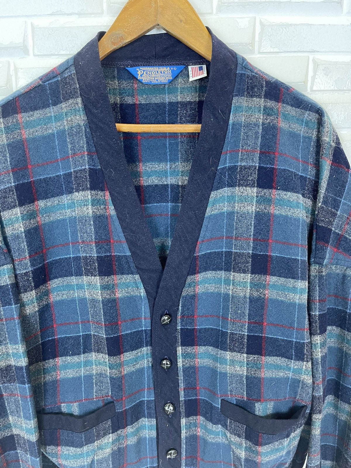 Pendleton VINTAGE PENDLETON USA CHECK CARDIGAN MENS Size US M / EU 48-50 / 2 - 2 Thumbnail