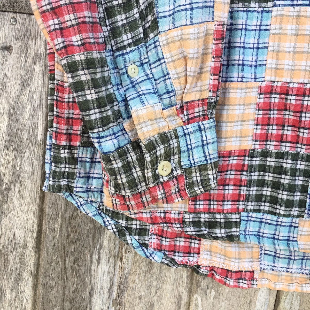 J.Crew Vintage J.Crew Patchwork Design Button Up Shirt Size US L / EU 52-54 / 3 - 5 Thumbnail