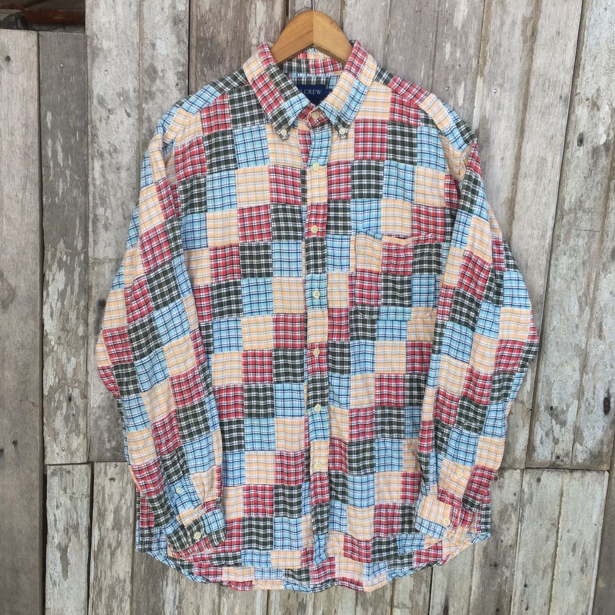 J.Crew Vintage J.Crew Patchwork Design Button Up Shirt Size US L / EU 52-54 / 3 - 1 Thumbnail