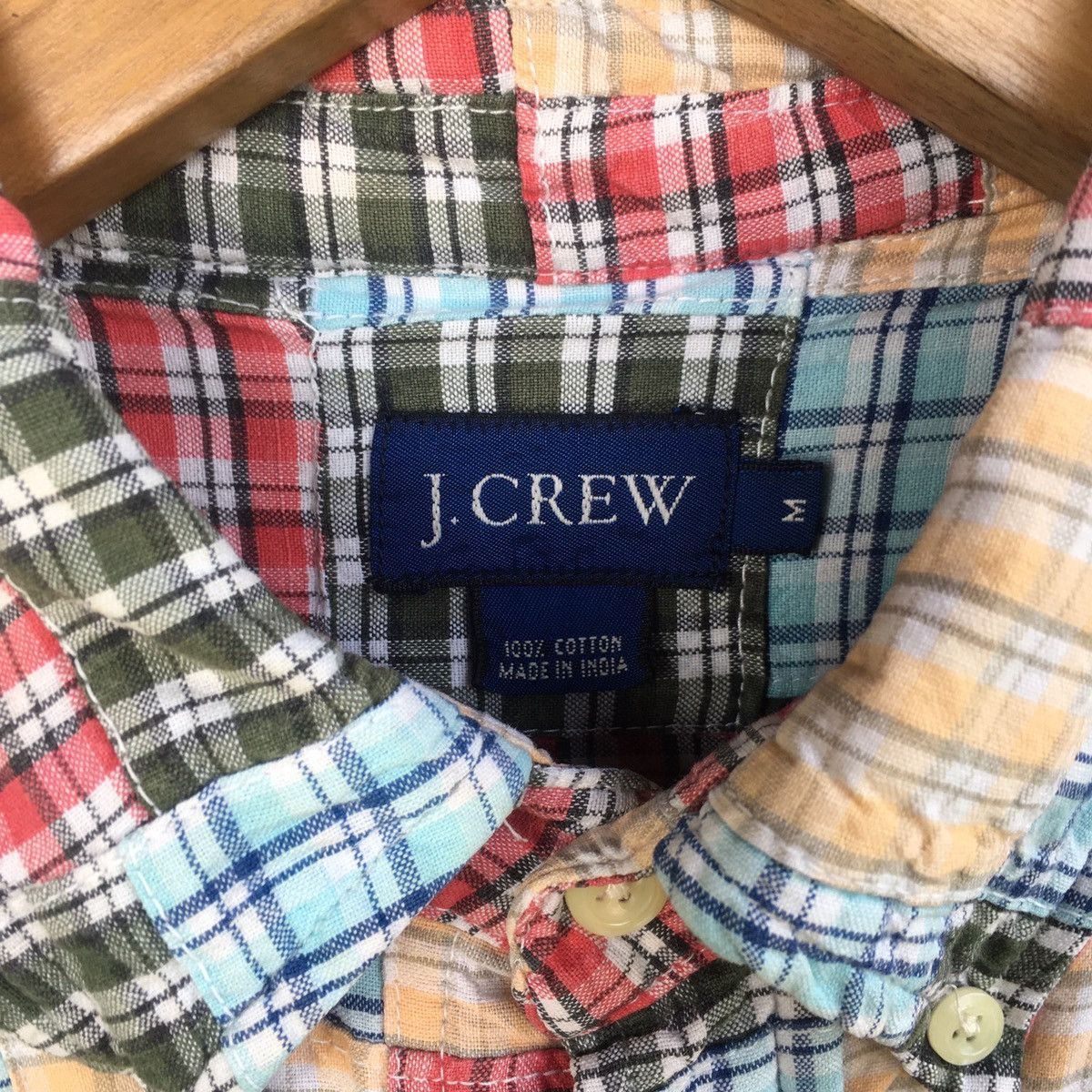 J.Crew Vintage J.Crew Patchwork Design Button Up Shirt Size US L / EU 52-54 / 3 - 4 Thumbnail