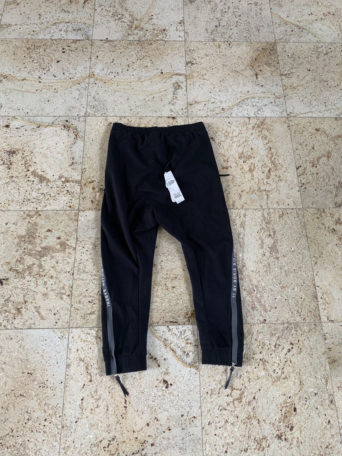 Boris Bidjan Saberi Logo Drop Sweat Pants in Black Size US 34 / EU 50 - 10 Thumbnail
