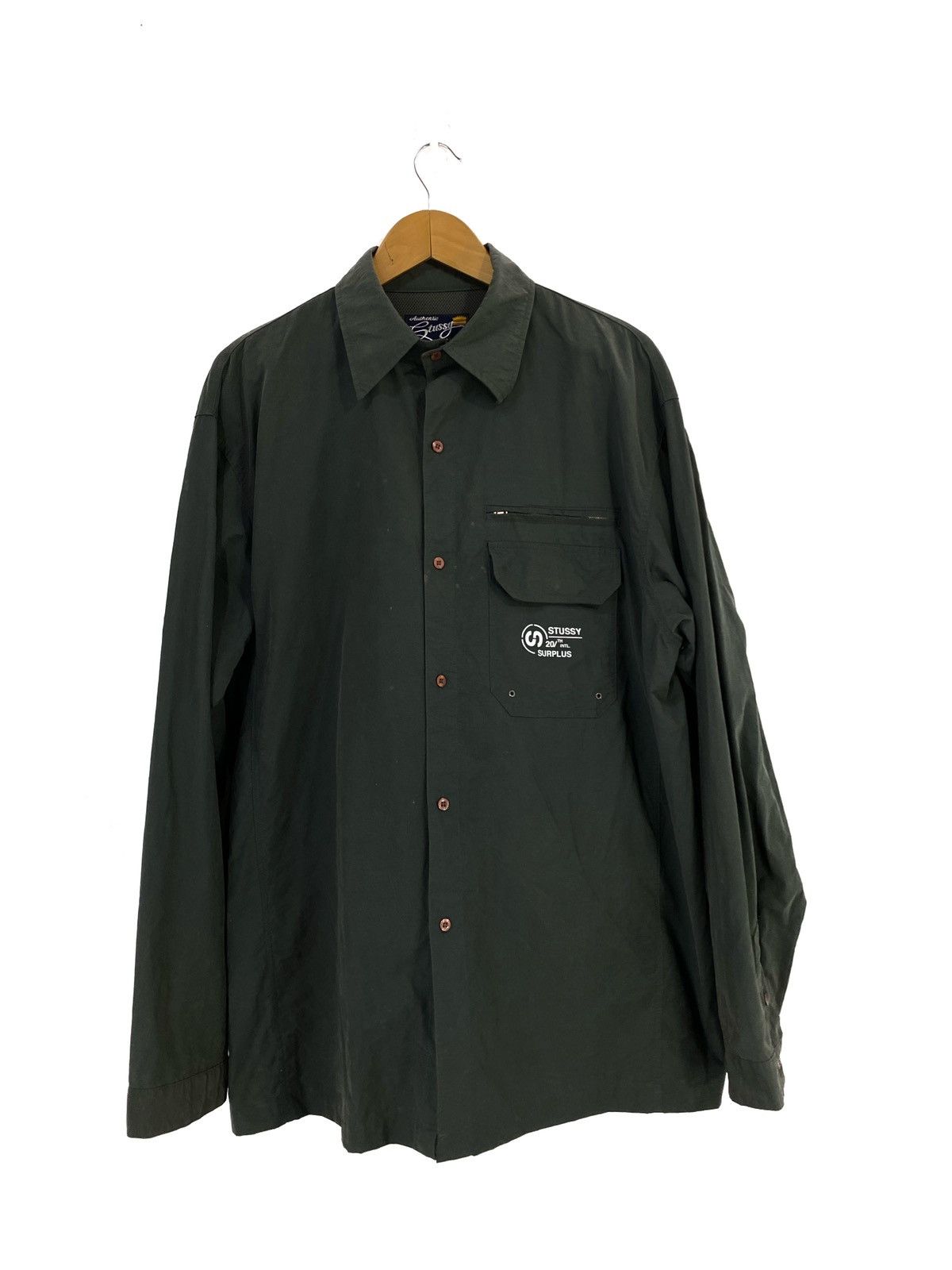 Stussy Vintage Stussy Surplus Button Up Jacket Design Size US XL / EU 56 / 4 - 1 Thumbnail