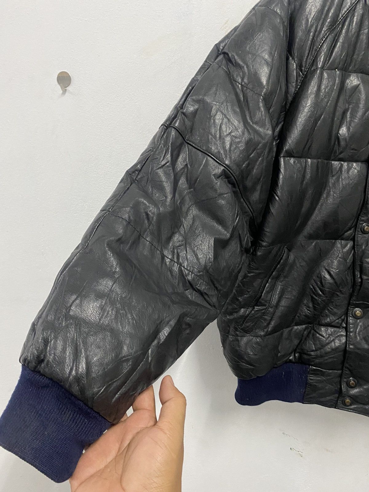 90’s Leather Puffer Jacket