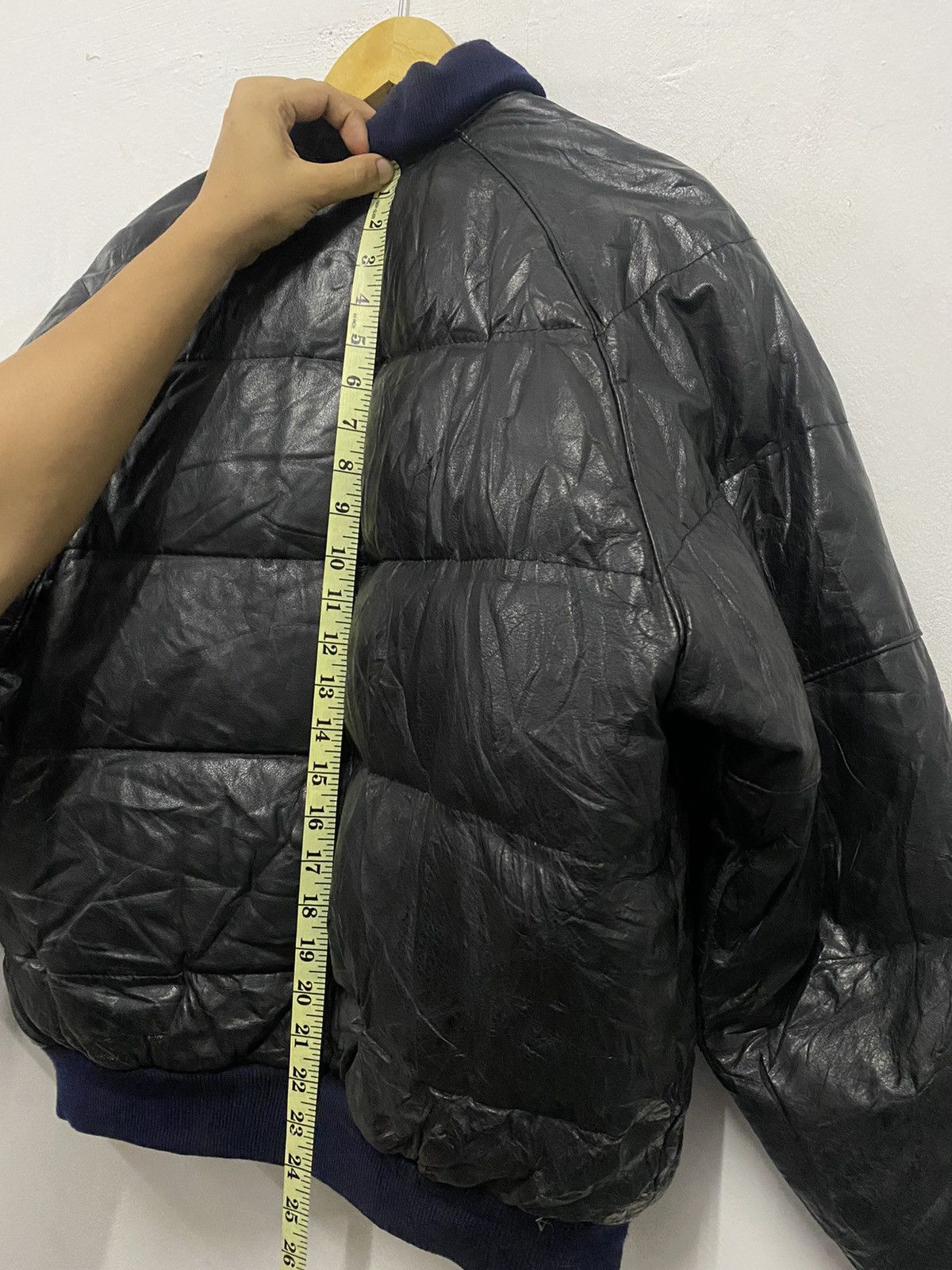 90’s Leather Puffer Jacket