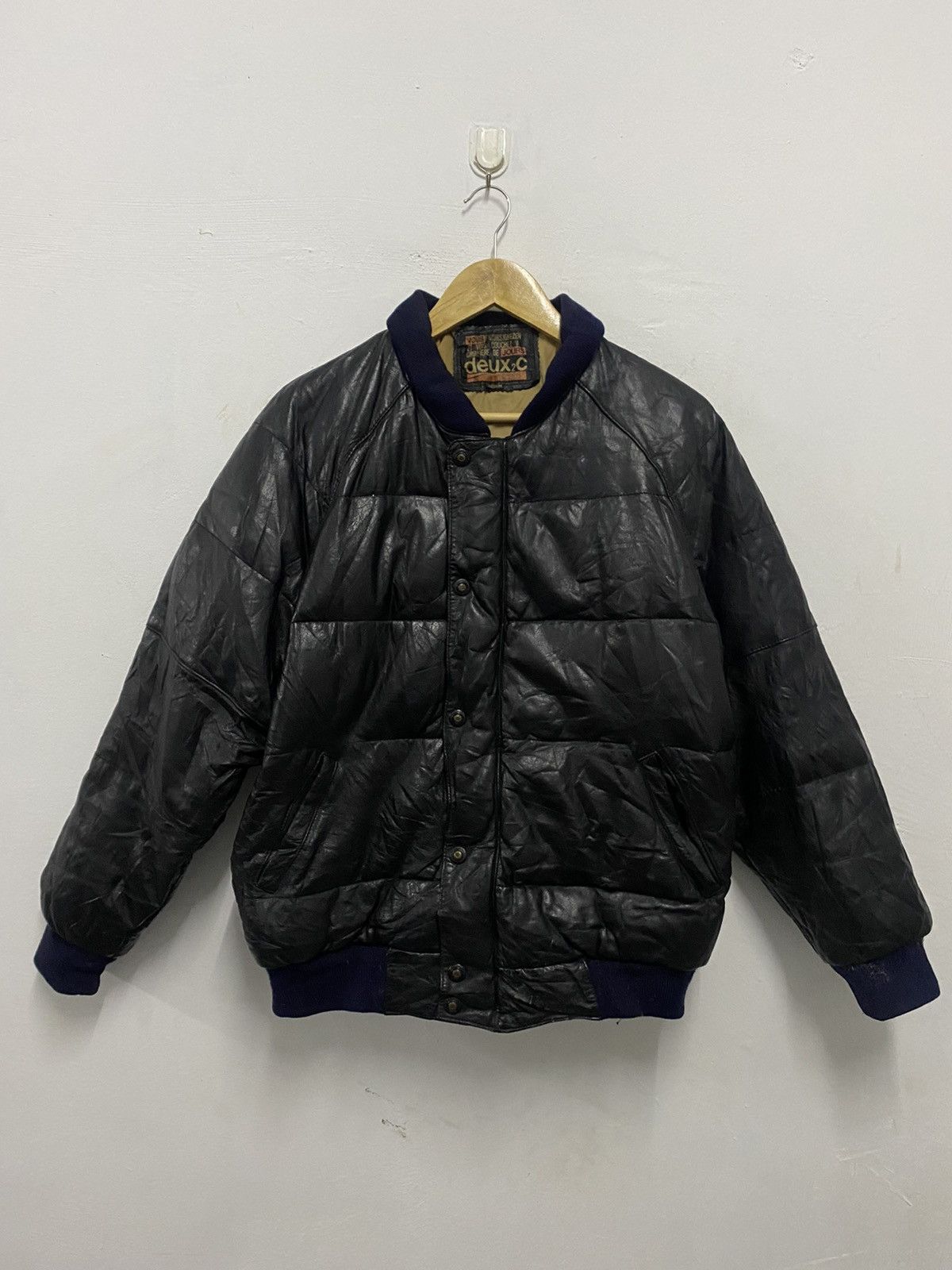 90’s Leather Puffer Jacket