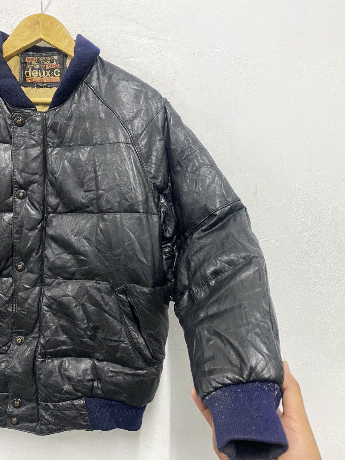 90’s Leather Puffer Jacket