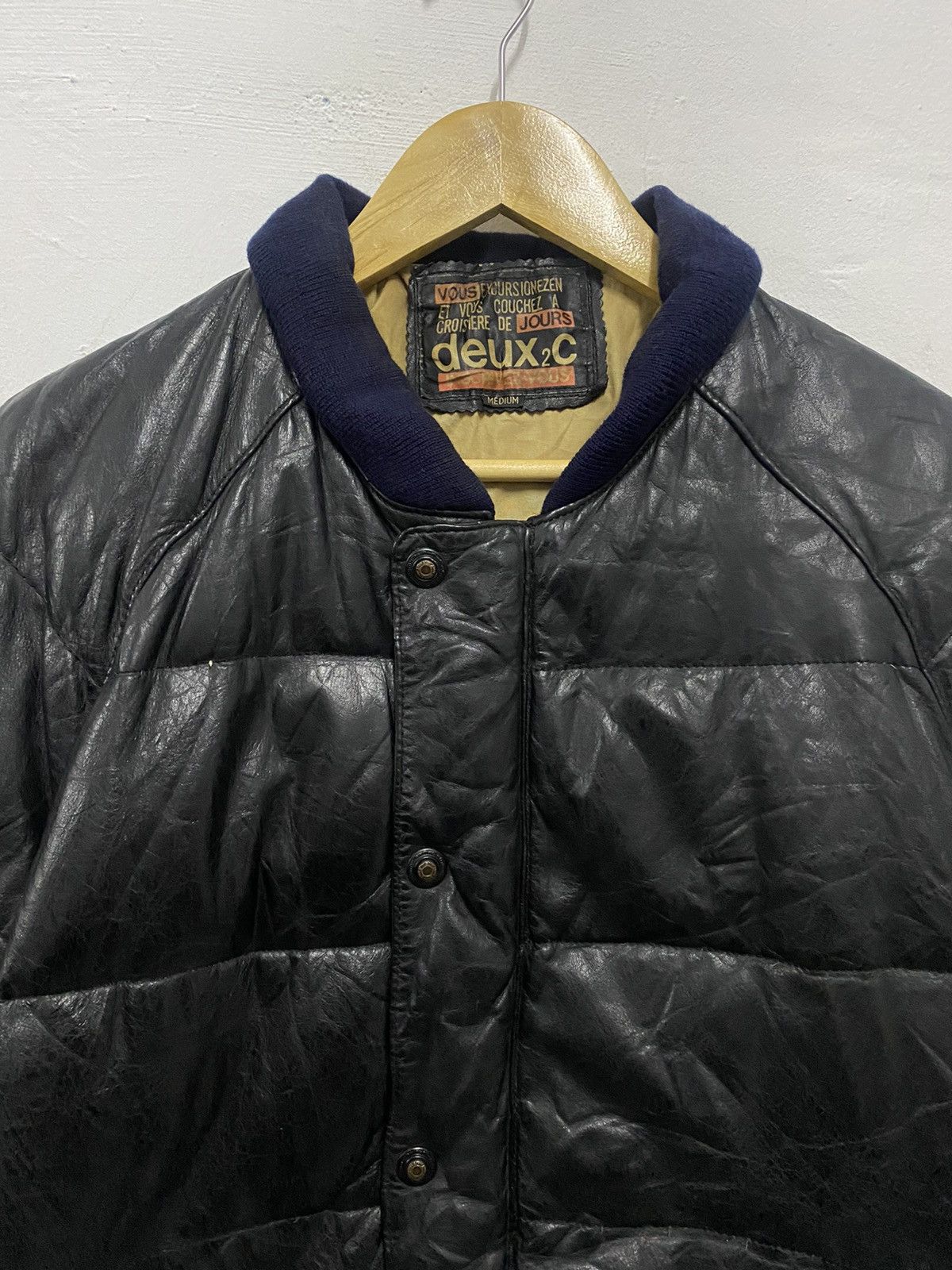 90’s Leather Puffer Jacket