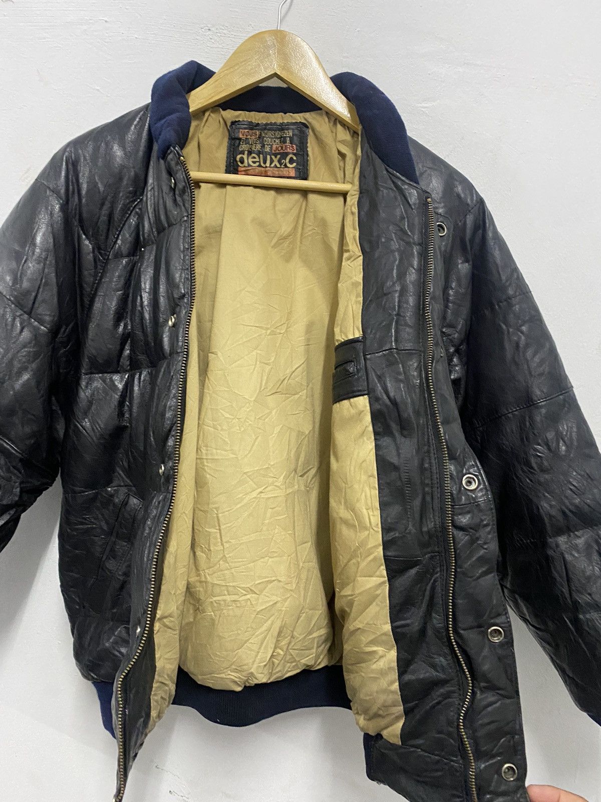 90’s Leather Puffer Jacket