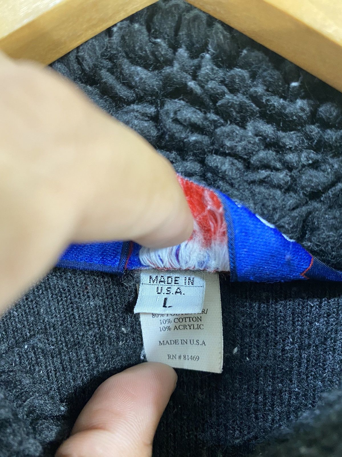 Made in USA Penfield Sherpa Fleece Small Logo Design