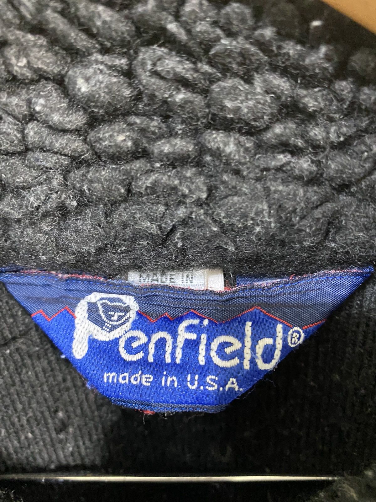 Made in USA Penfield Sherpa Fleece Small Logo Design