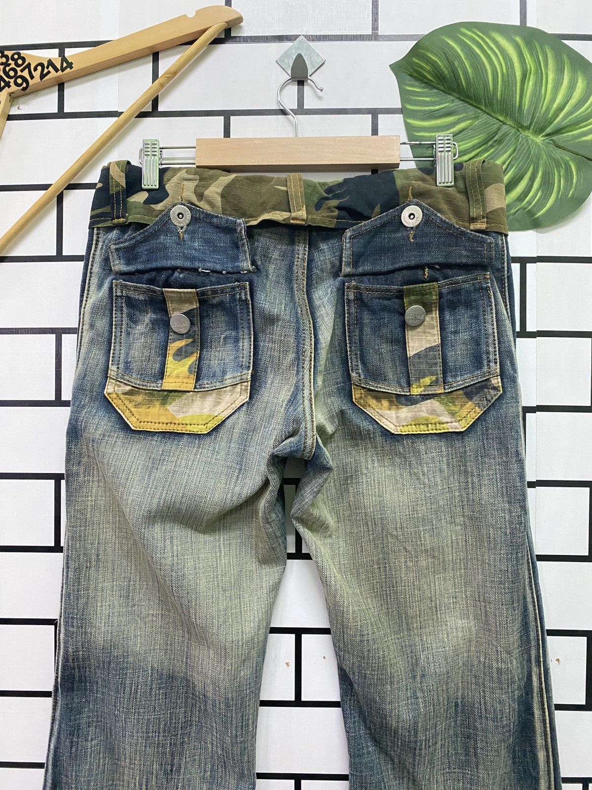 If Six Was Nine JEANS DE ART Camo Bush Flared Bootcut Pant Denim Size US 31 - 13 Thumbnail