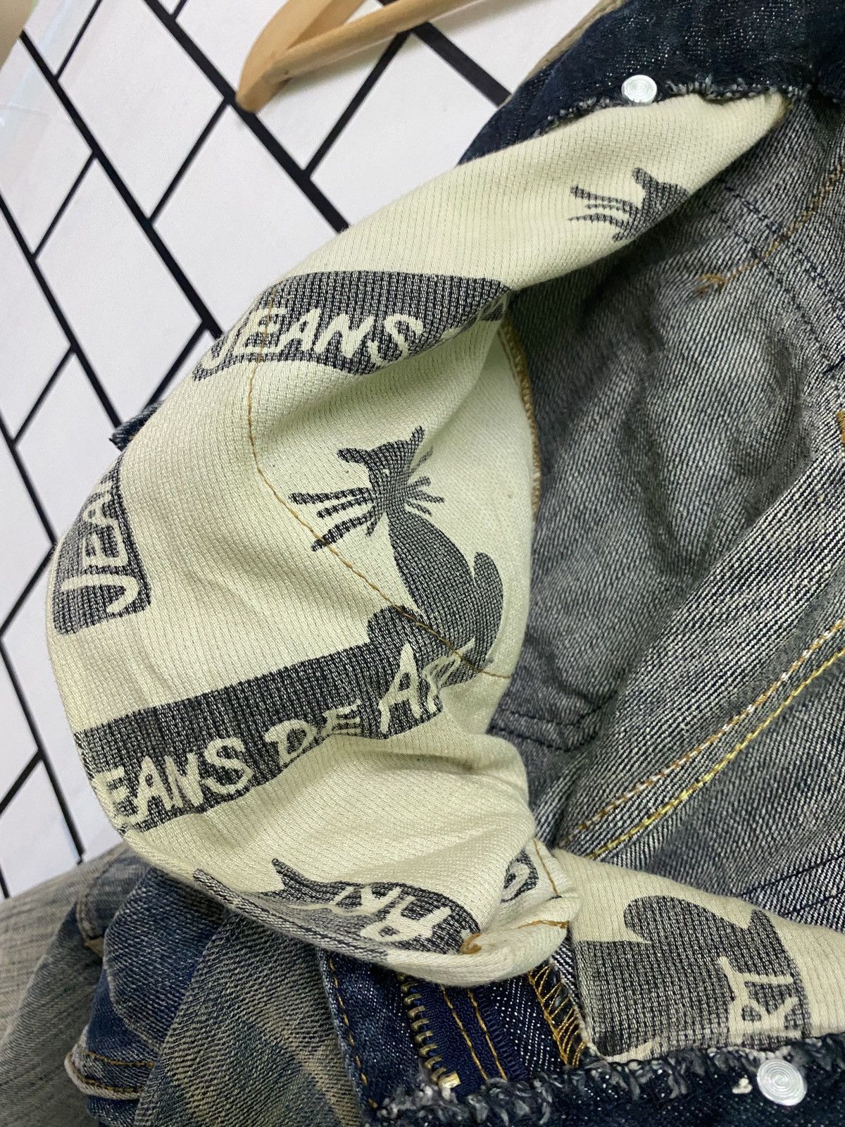 If Six Was Nine JEANS DE ART Camo Bush Flared Bootcut Pant Denim Size US 31 - 22 Thumbnail