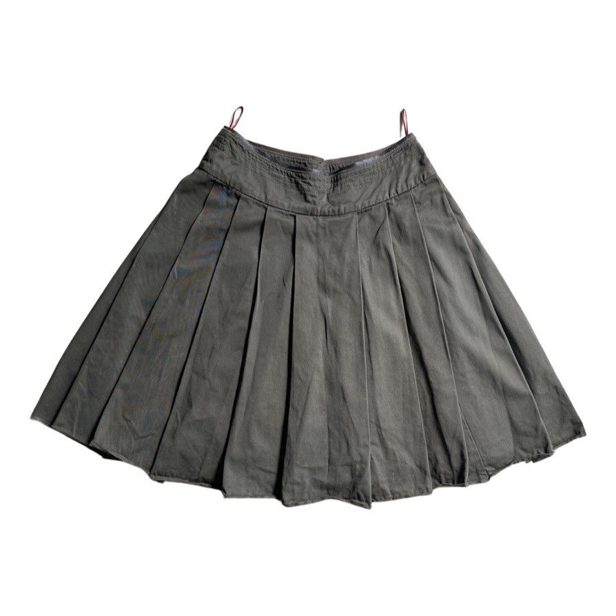 Prada Prada Leather Trim Skirt Size 28" / US 6 / IT 42 - 2 Thumbnail