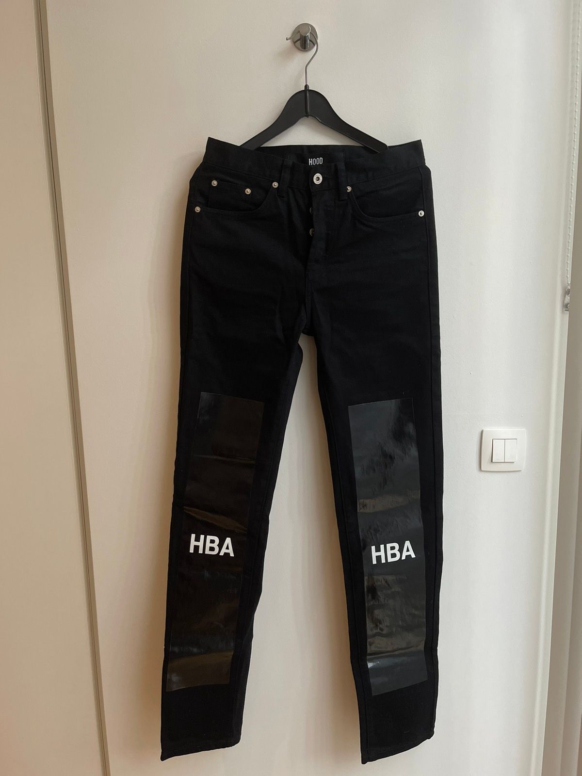 Pre-owned Hood By Air Black Tarred Jeans