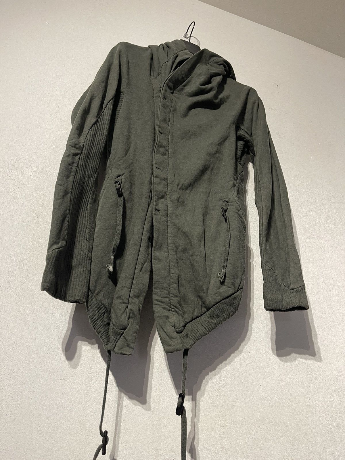 11 By Boris Bidjan Saberi × Boris Bidjan Saberi Boris Bidjan Saberi Mainline AW12-13 Olive Cardigan Hoodie Size US L / EU 52-54 / 3 - 2 Thumbnail